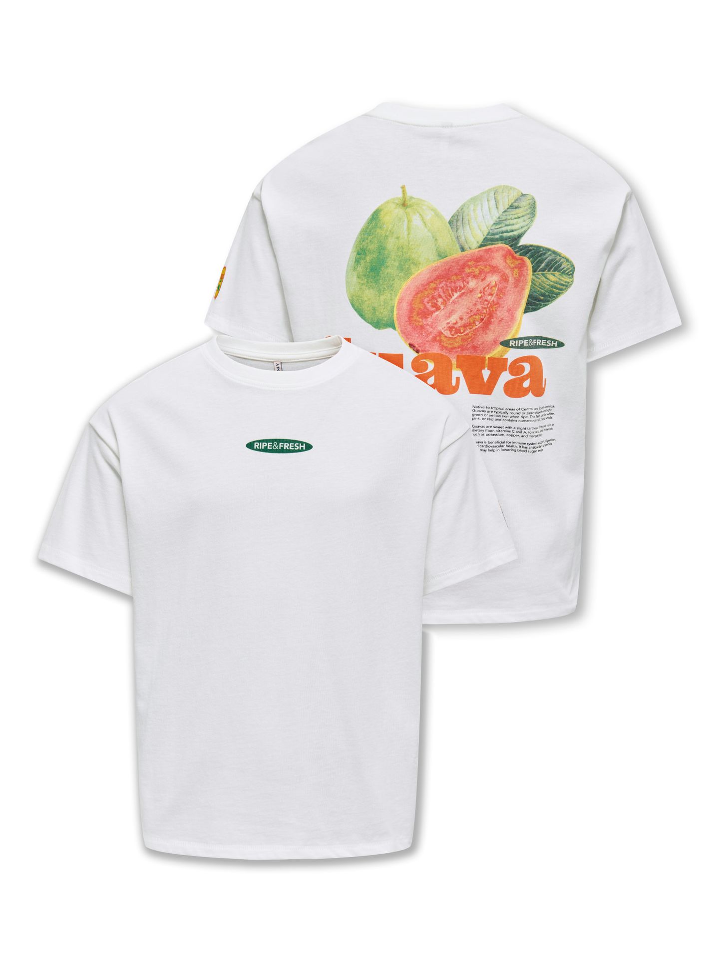 Only KOGPHOEBE LIFE SS LOOSE FRSH TOP BO Cloud Dancer/Pomegranate 2900156862027