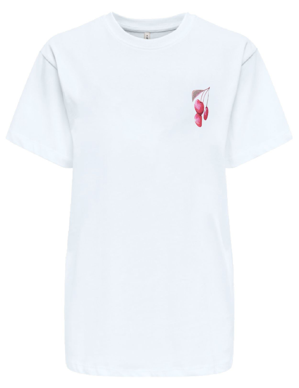 Only ONLVIVVI LIFE S/S LOVELY TOP CS JRS Bright White/Heart 2900156873016