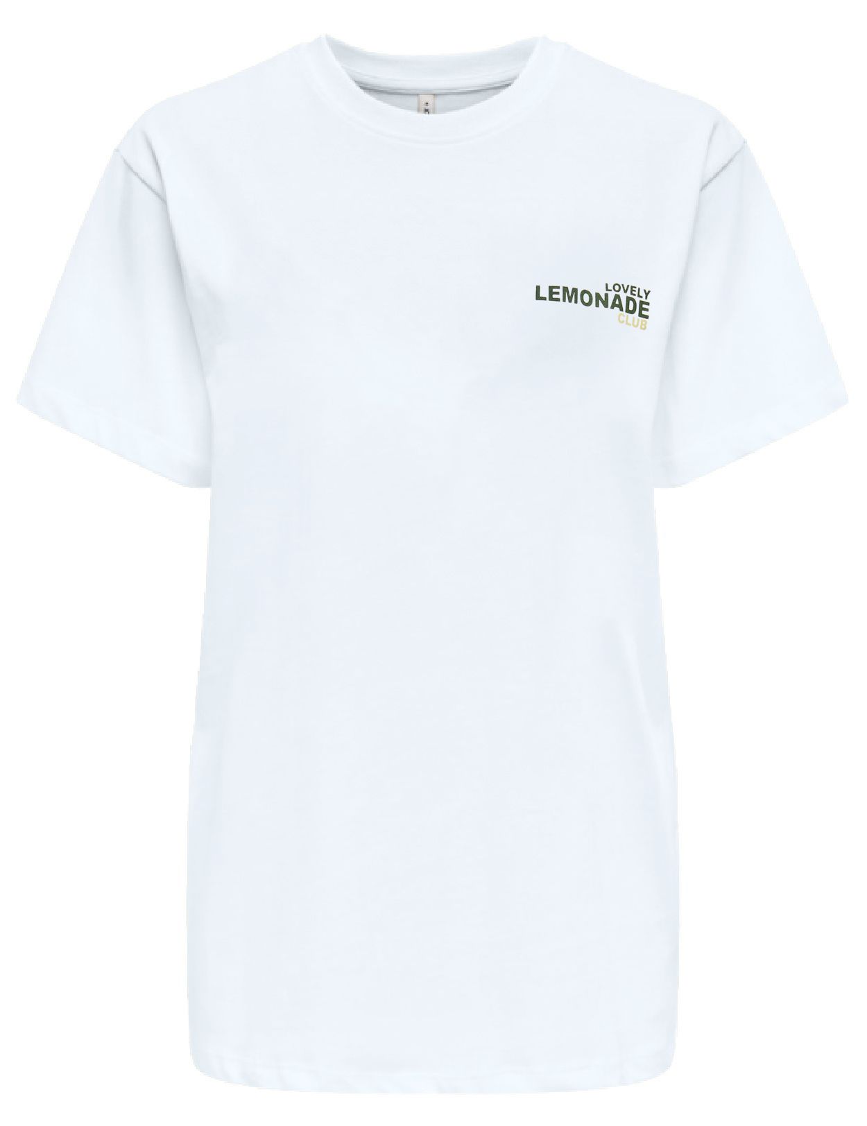 Only ONLVIVVI LIFE S/S LOVELY TOP CS JRS Bright White/Lemonade 2900156872033