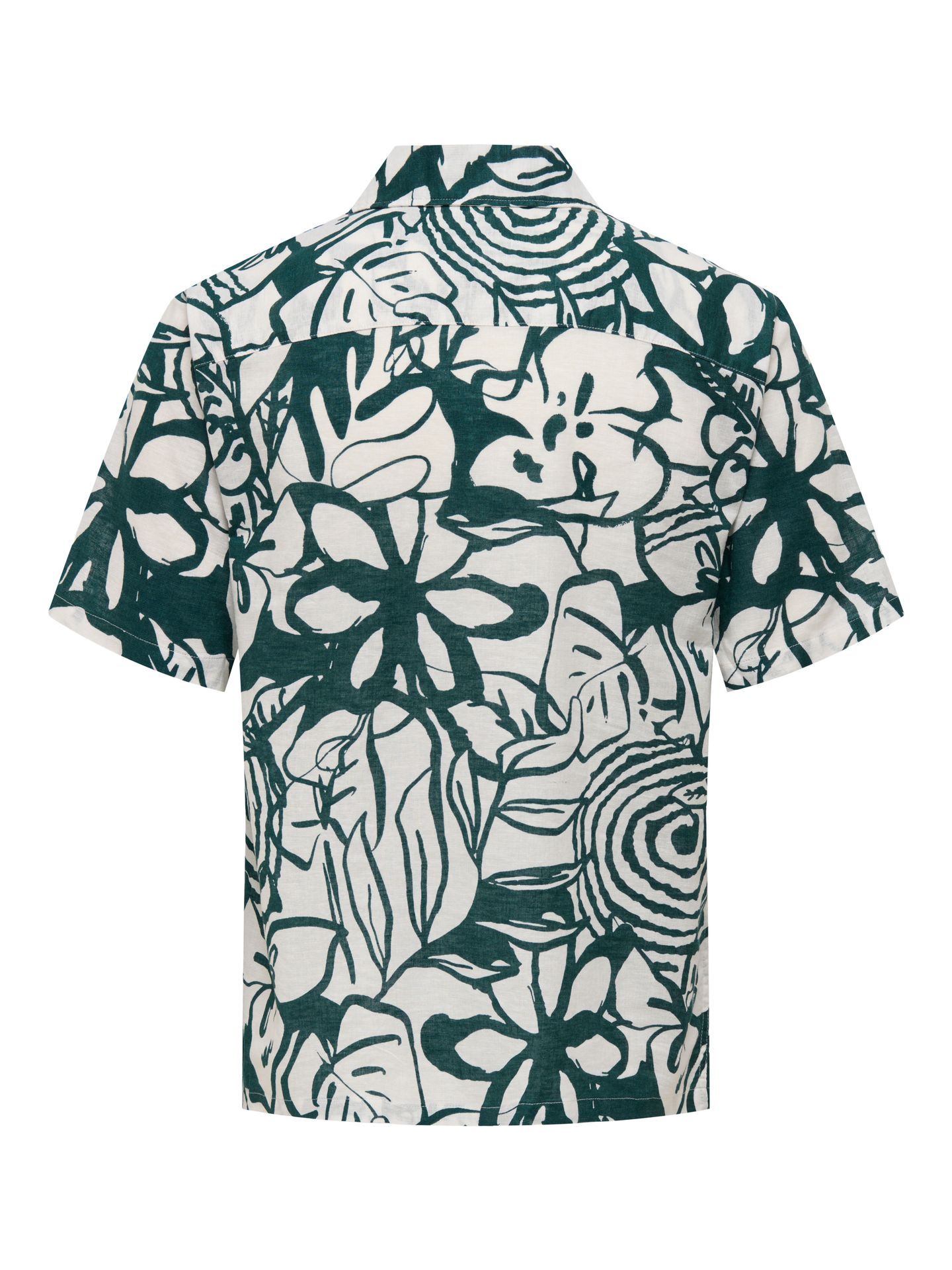 Only & Sons ONSCAIDEN REG FIT AOP LINEN BLEND N Antique White/Dark Sea 2900156903034