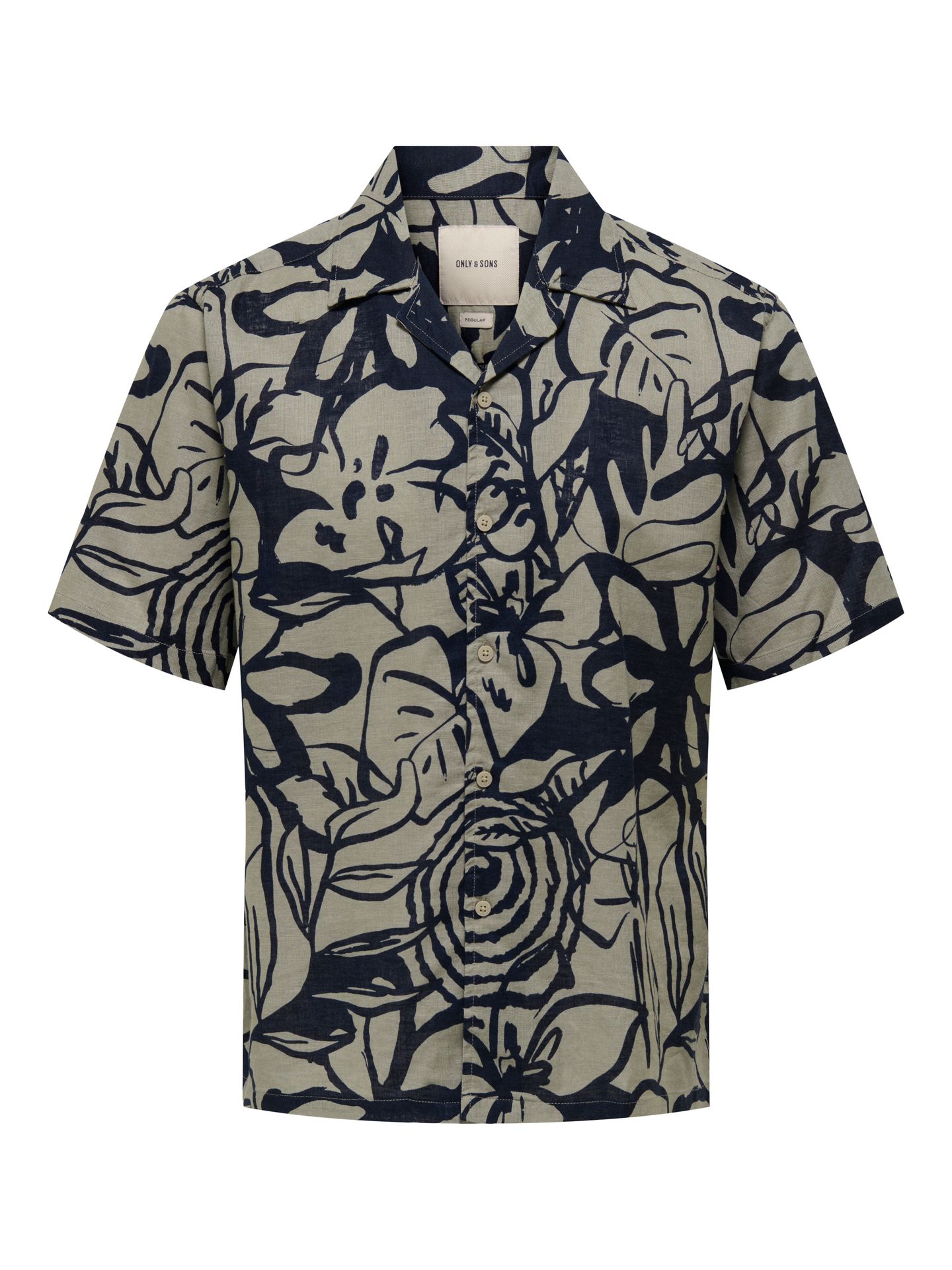 Only & Sons ONSCAIDEN REG FIT AOP LINEN BLEND N Laurel Oak/Dark Sapphire 00113481-EKA26011400002960