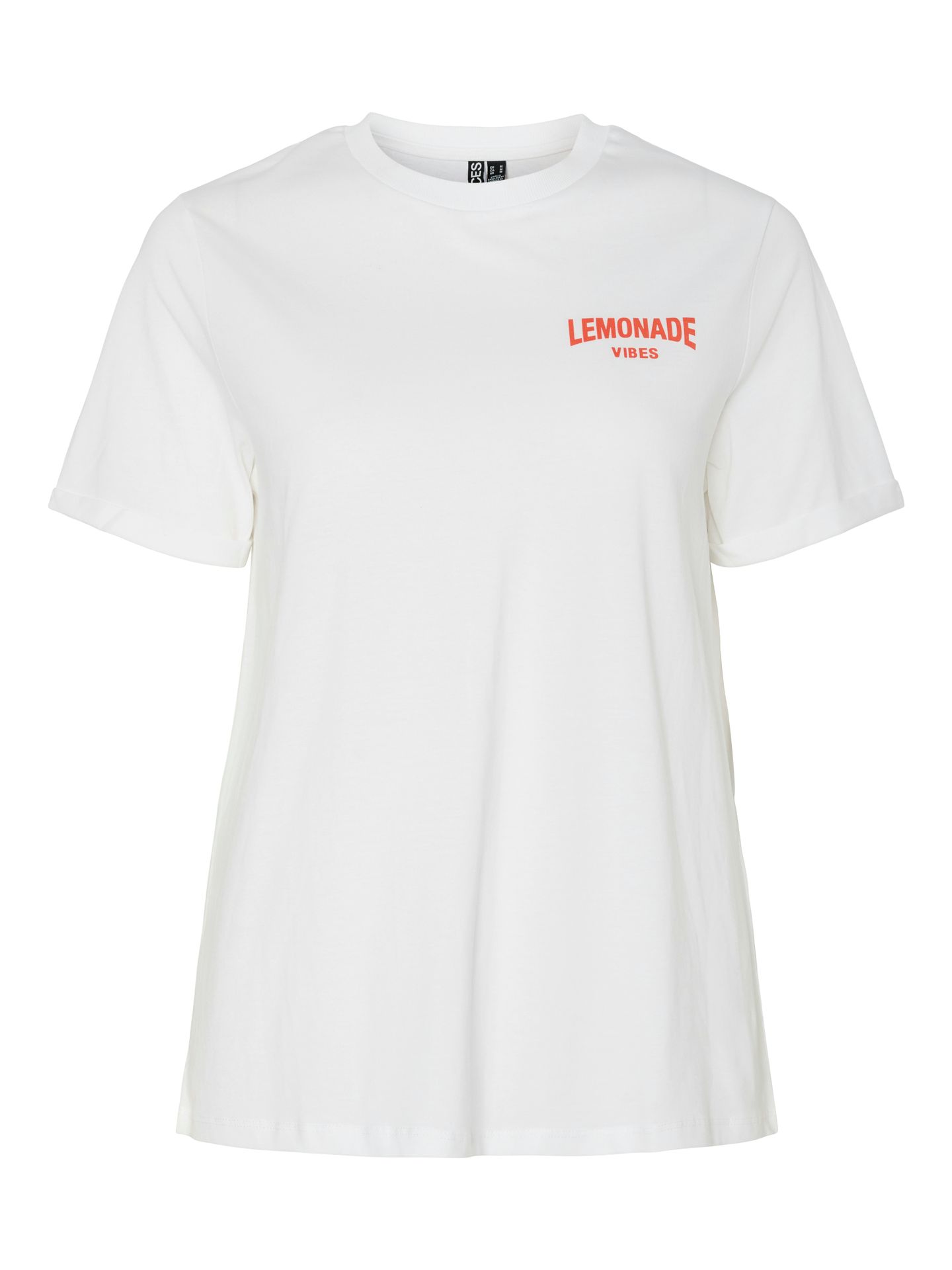 Pieces PCFIB SS PRINTED T-SHIRT JRS BC Bright White/LEMONADE 00113483-EKA26011400002873