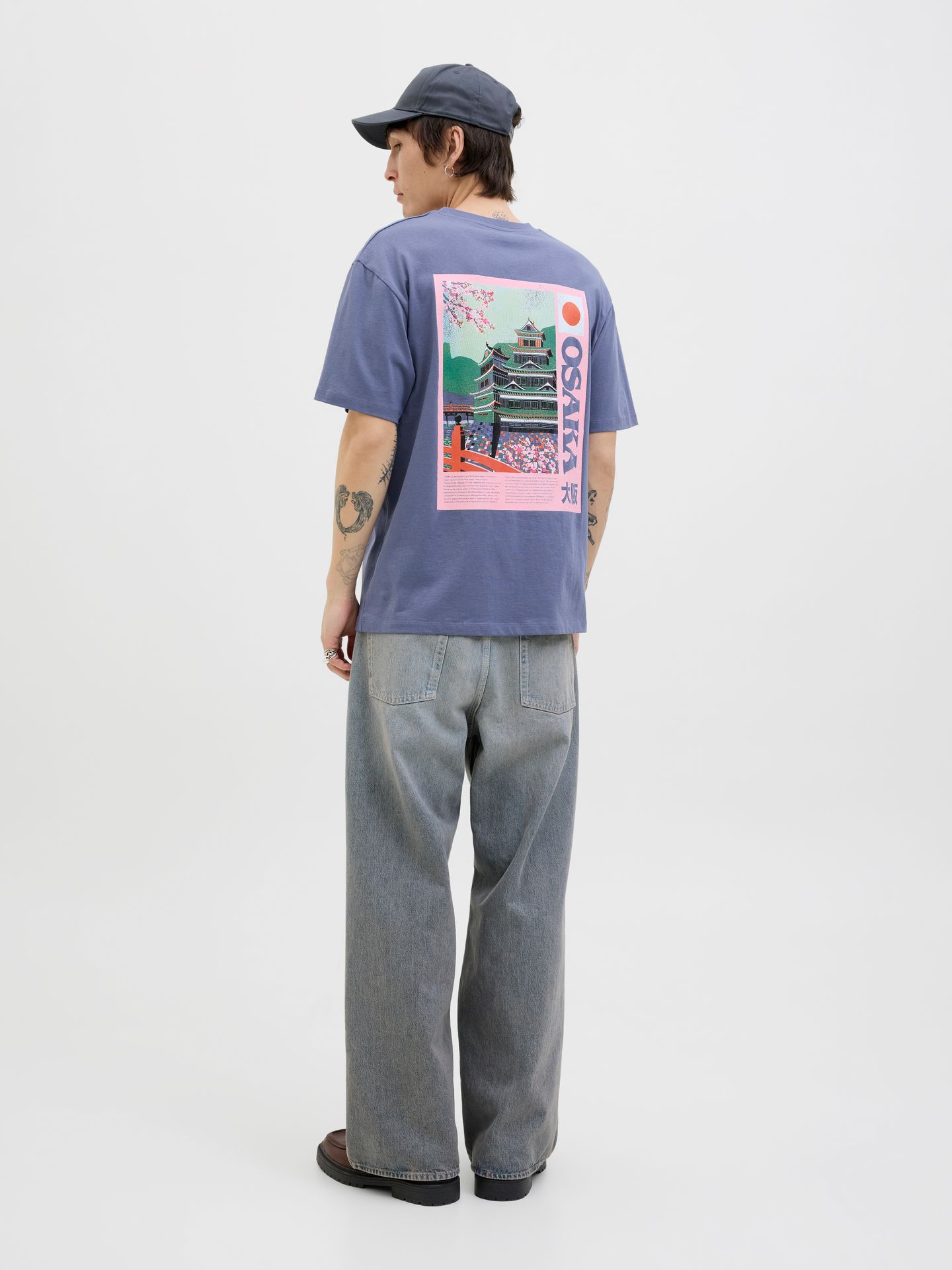 Jack & Jones JOROSAKA TEE SS CREW NECK STYD SS25 Nightshadow Blue 2900156912050