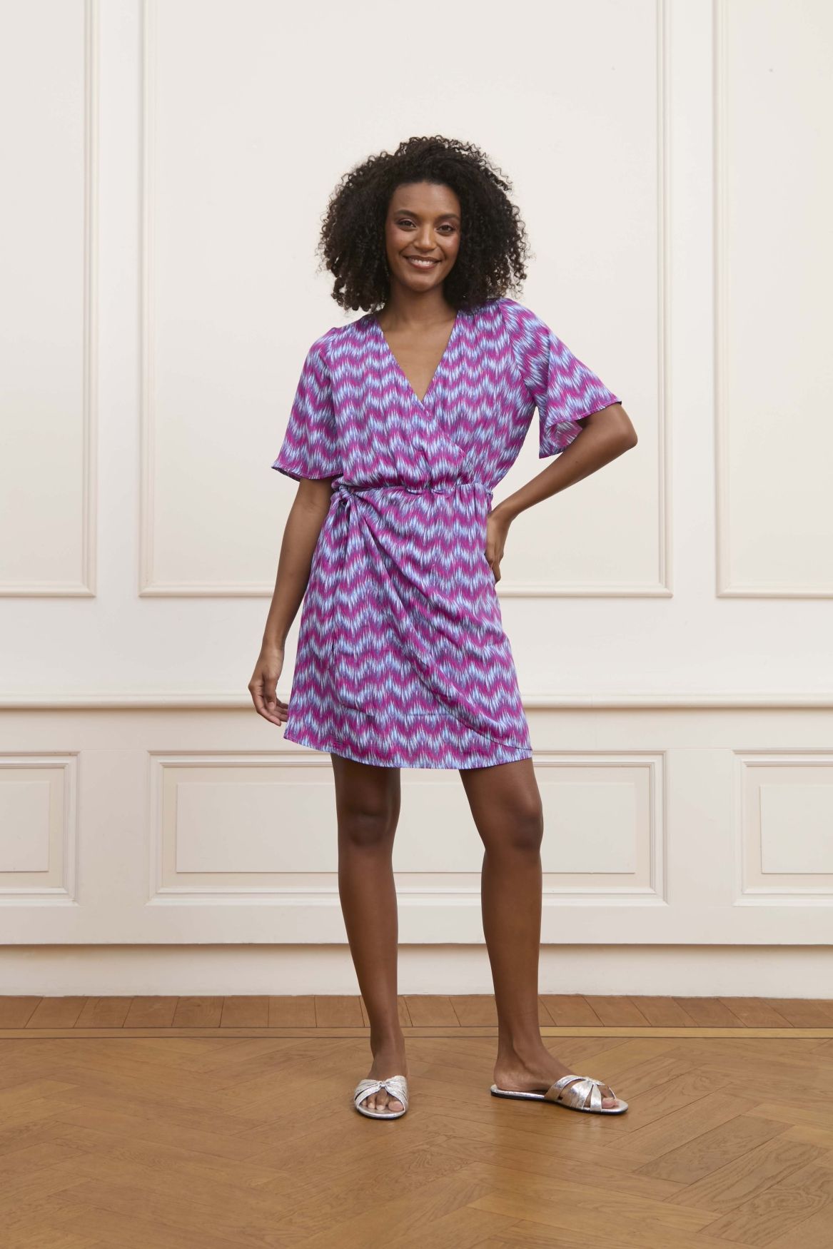 Lofty Manner Dress Nisha 812 multi wave print 2900156924077