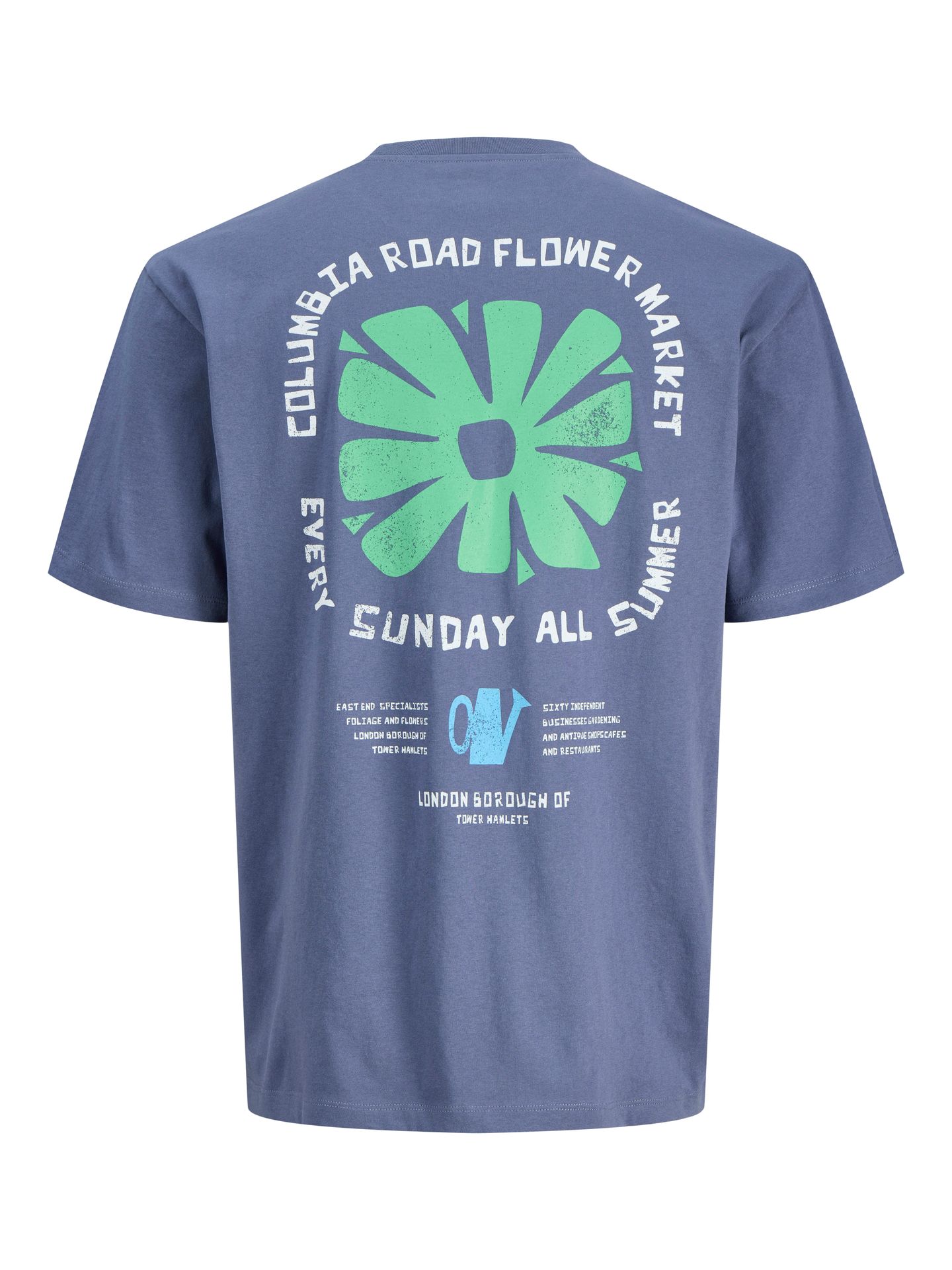 Jack & Jones JORFLOWER MARKET TEE SS STYD SS25 J Nightshadow Blue 2900156944044