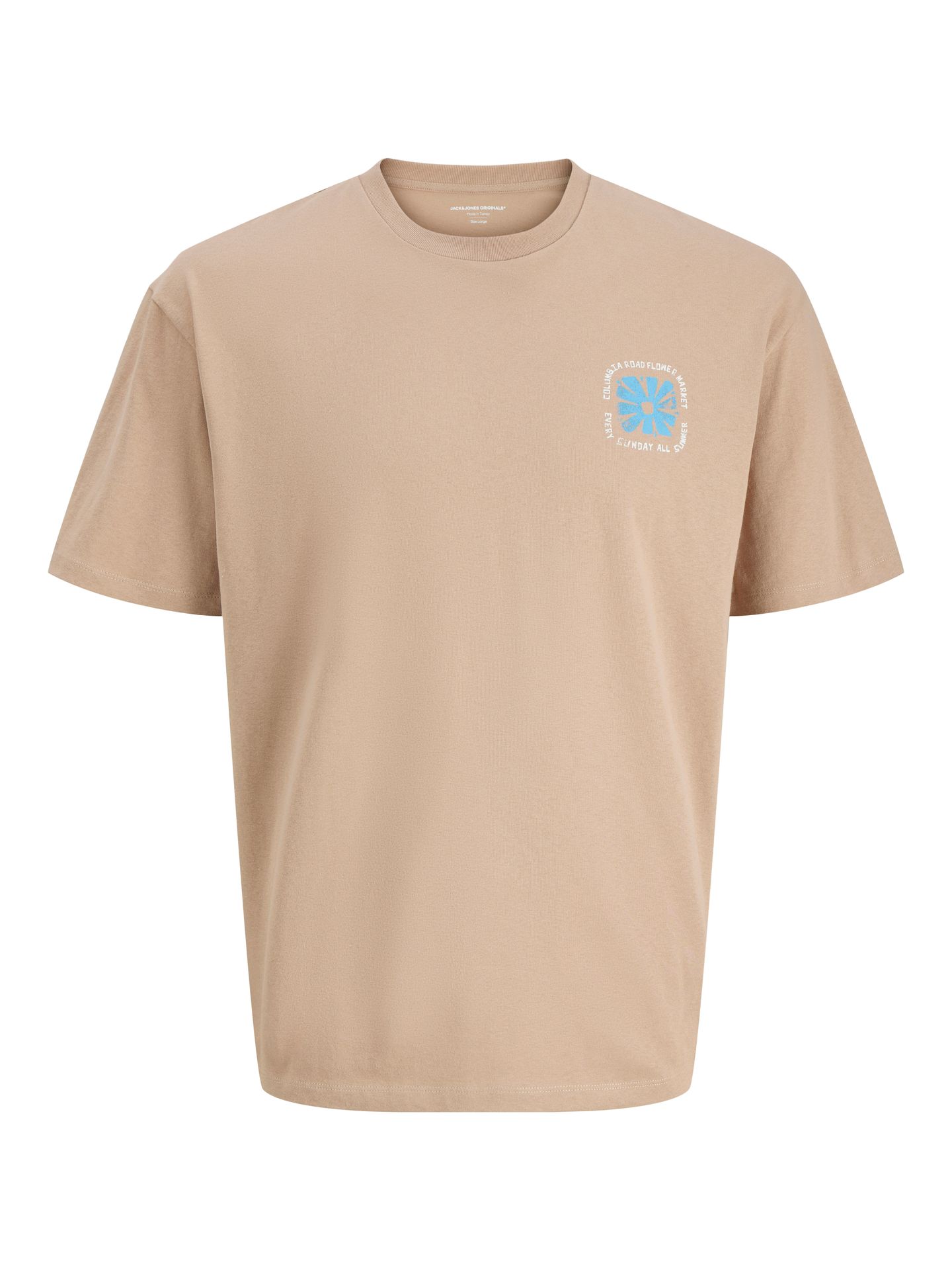 Jack & Jones JORFLOWER MARKET TEE SS STYD SS25 J Stucco 00113507-EKA26011400002965