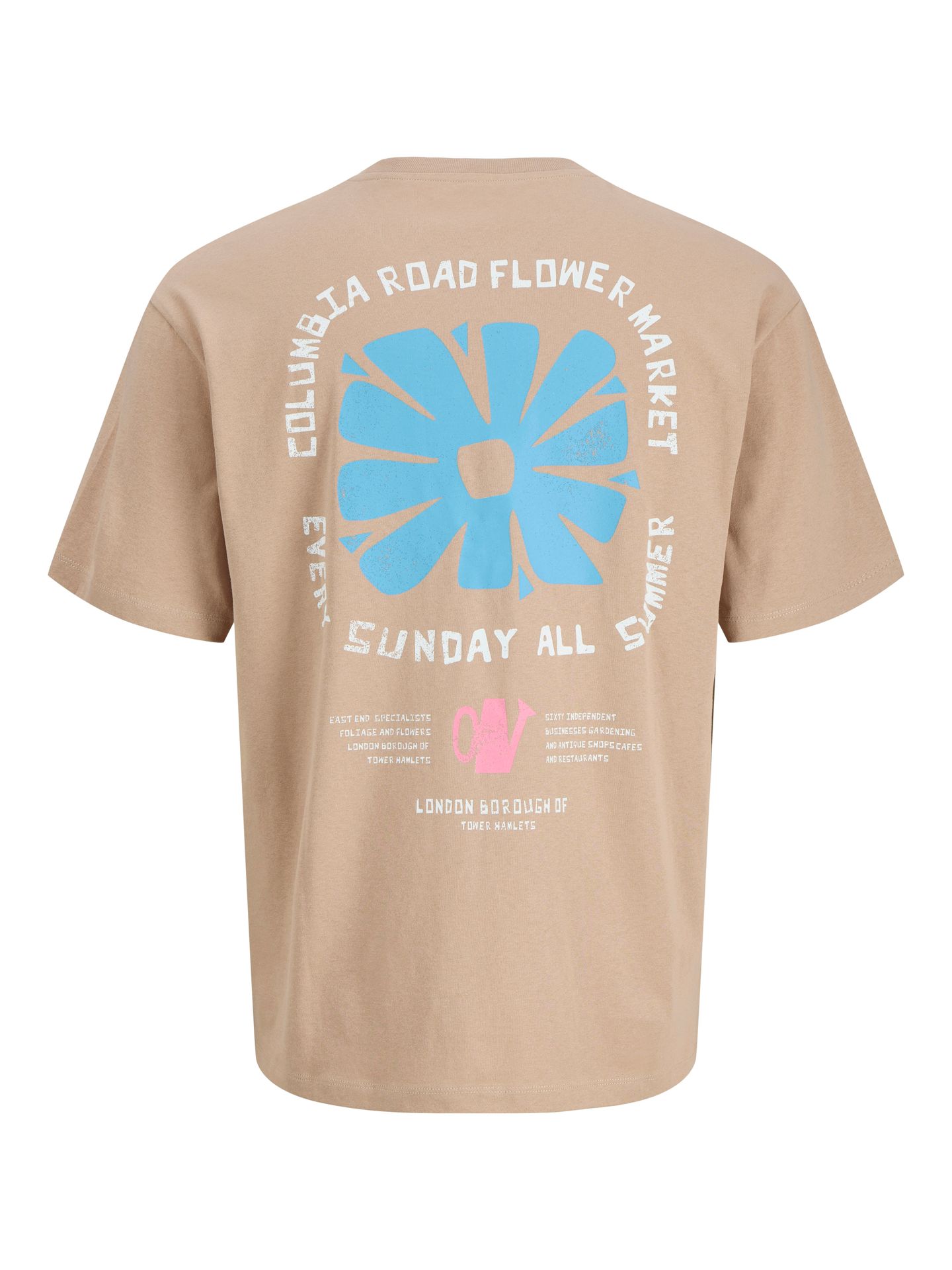 Jack & Jones JORFLOWER MARKET TEE SS STYD SS25 J Stucco 2900156941043