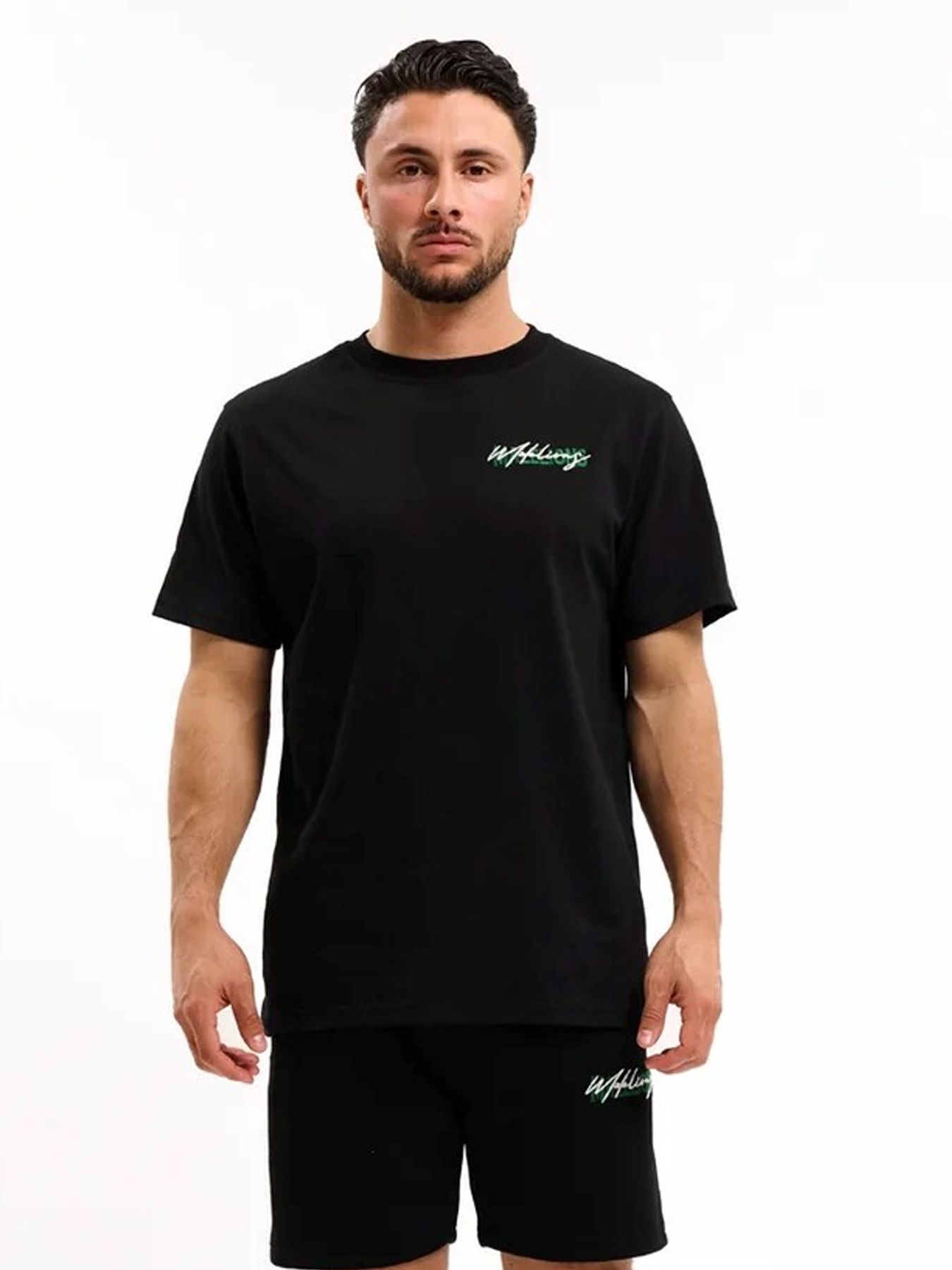 Malelions Regular iconic t-shirt Black/Green 2900156952070