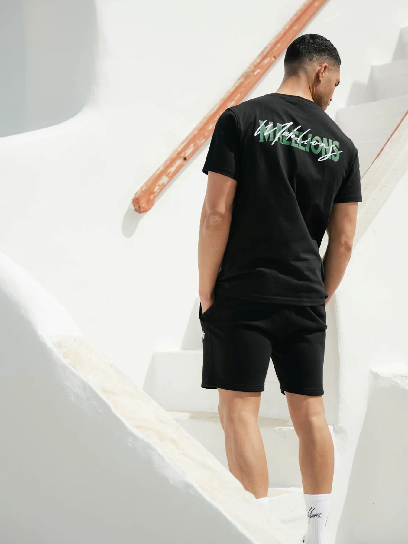 Malelions Regular iconic t-shirt Black/Green 2900156952070