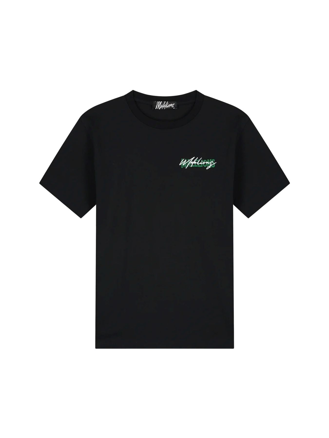 Malelions Regular iconic t-shirt Black/Green 2900156952070 Malelions Regular iconic t-shirt Black/Green 2900156952070