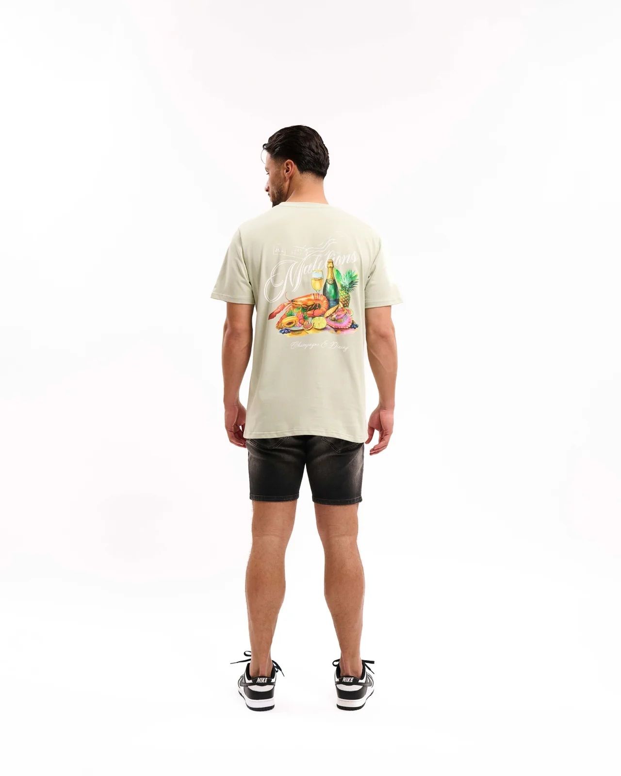 Malelions Champagne t-shirt Light sage 00113519-419