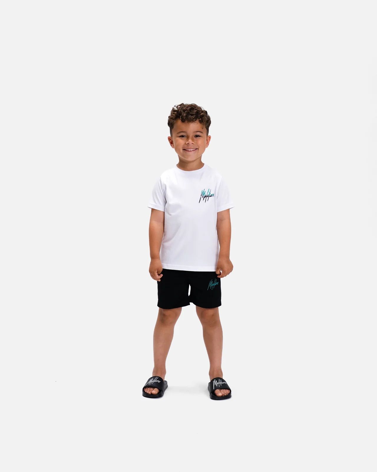 Malelions junior split t-shirt White/Turquoise 2900156964059