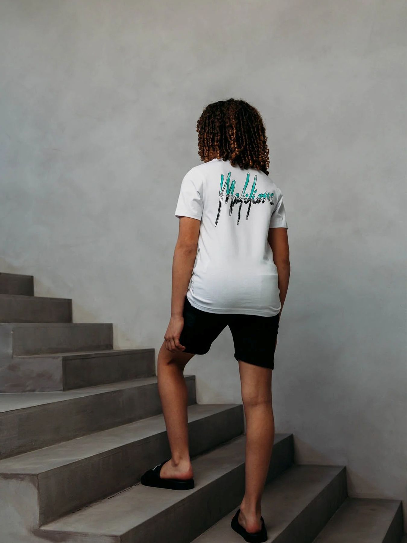 Malelions junior split t-shirt White/Turquoise 2900156964011