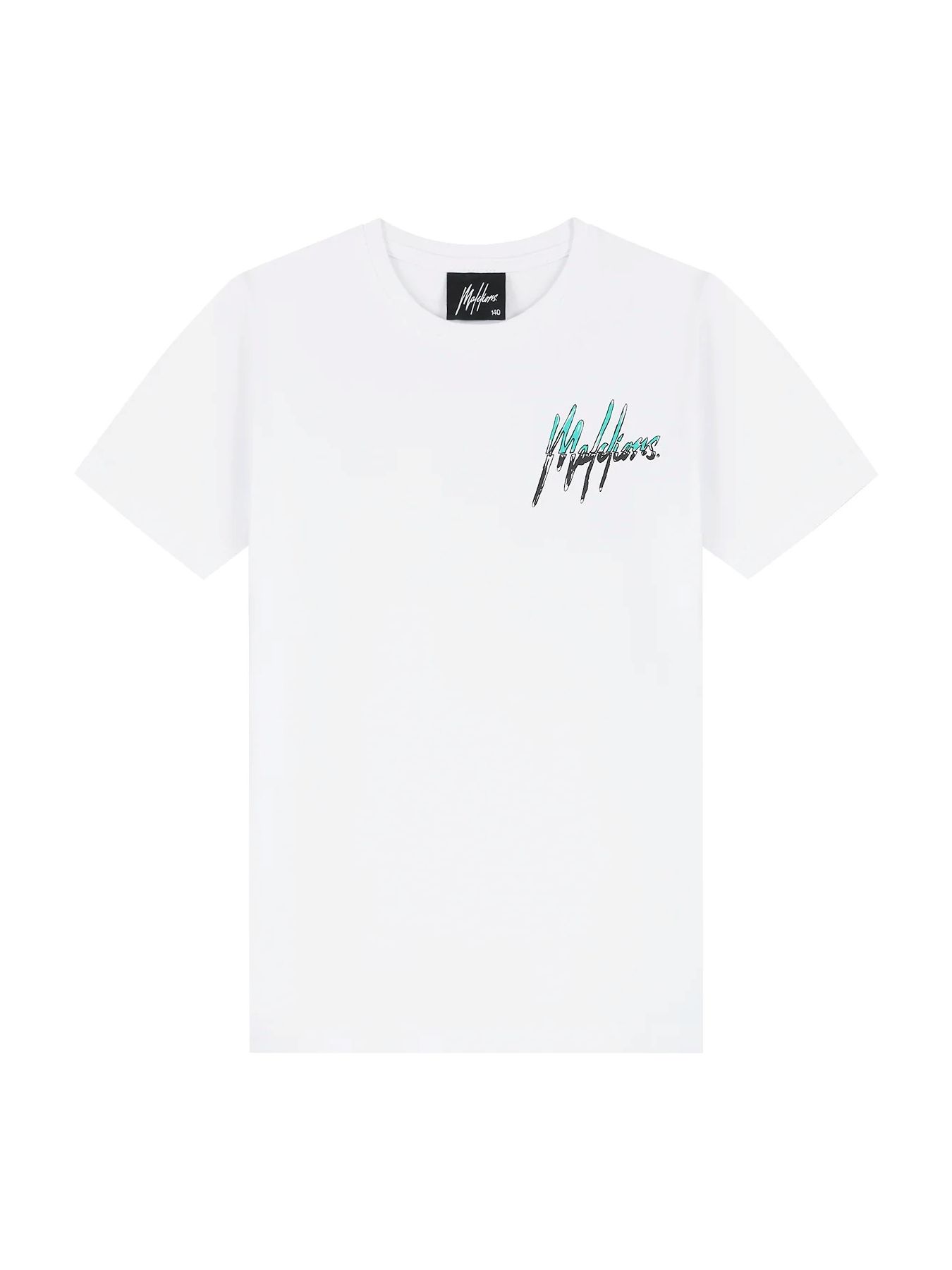 Malelions junior split t-shirt White/Turquoise 00113523-156