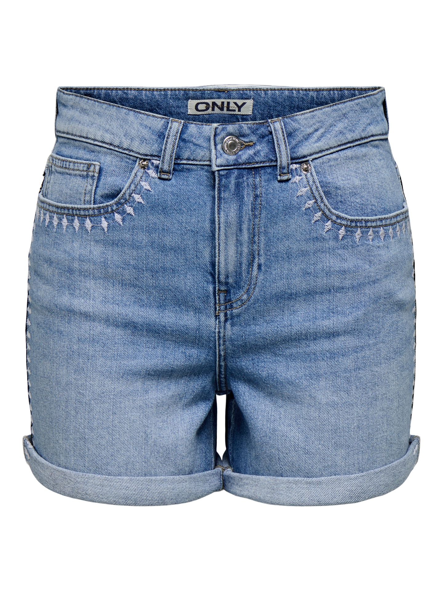 Only ONLJOSEPHINE STRET EMB SHORTS AZG D Light Blue Denim/EMB 2900156971026