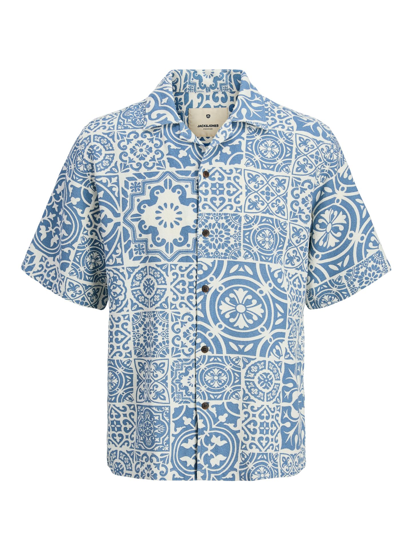 Jack & Jones JPRBLUTRISTAN PRINT RESORT S/S SHIR Quiet Harbor 00113533-EKA26011400002886