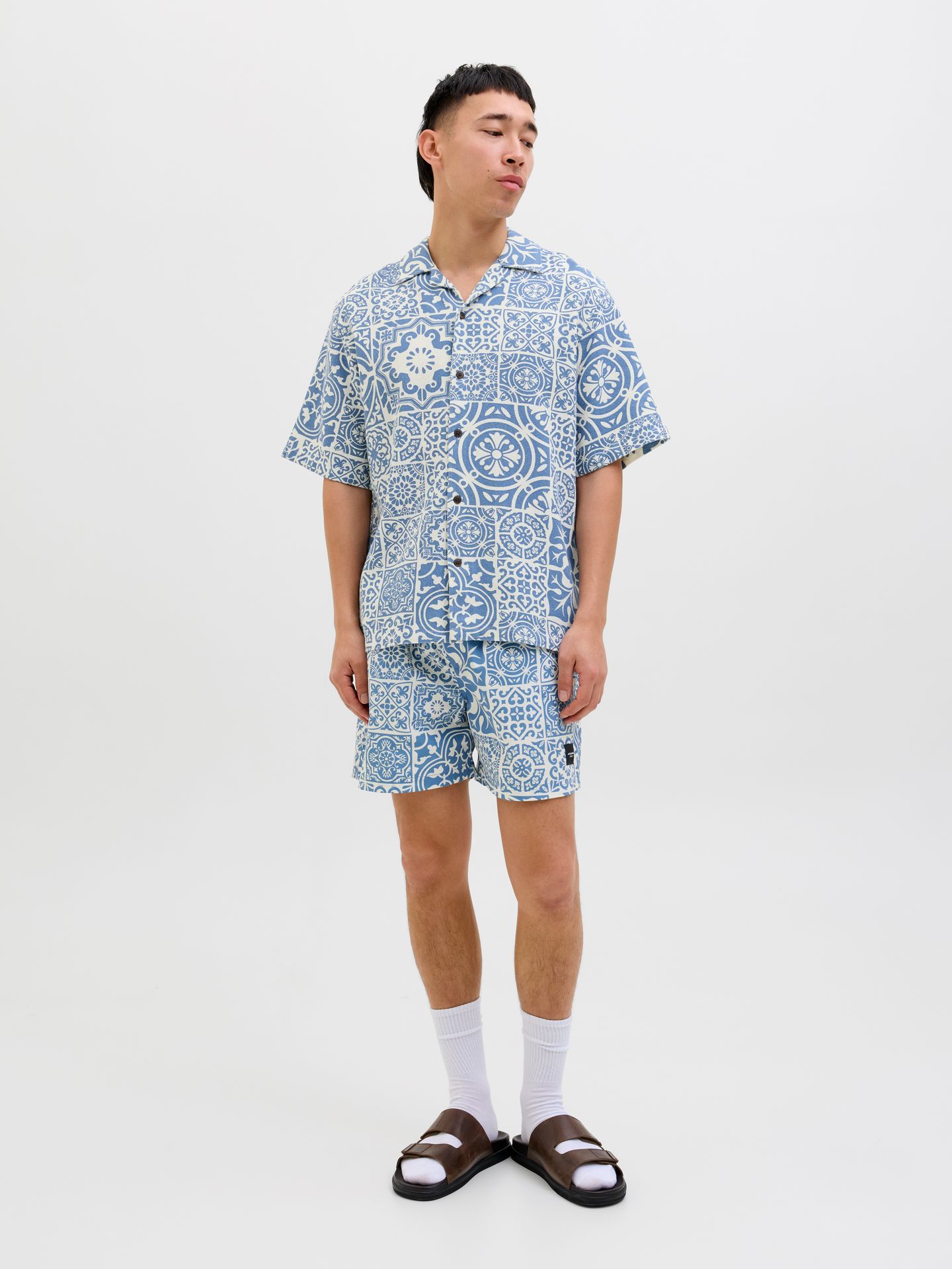 Jack & Jones JPRBLUTRISTAN PRINT RESORT S/S SHIR Quiet Harbor 2900156978049