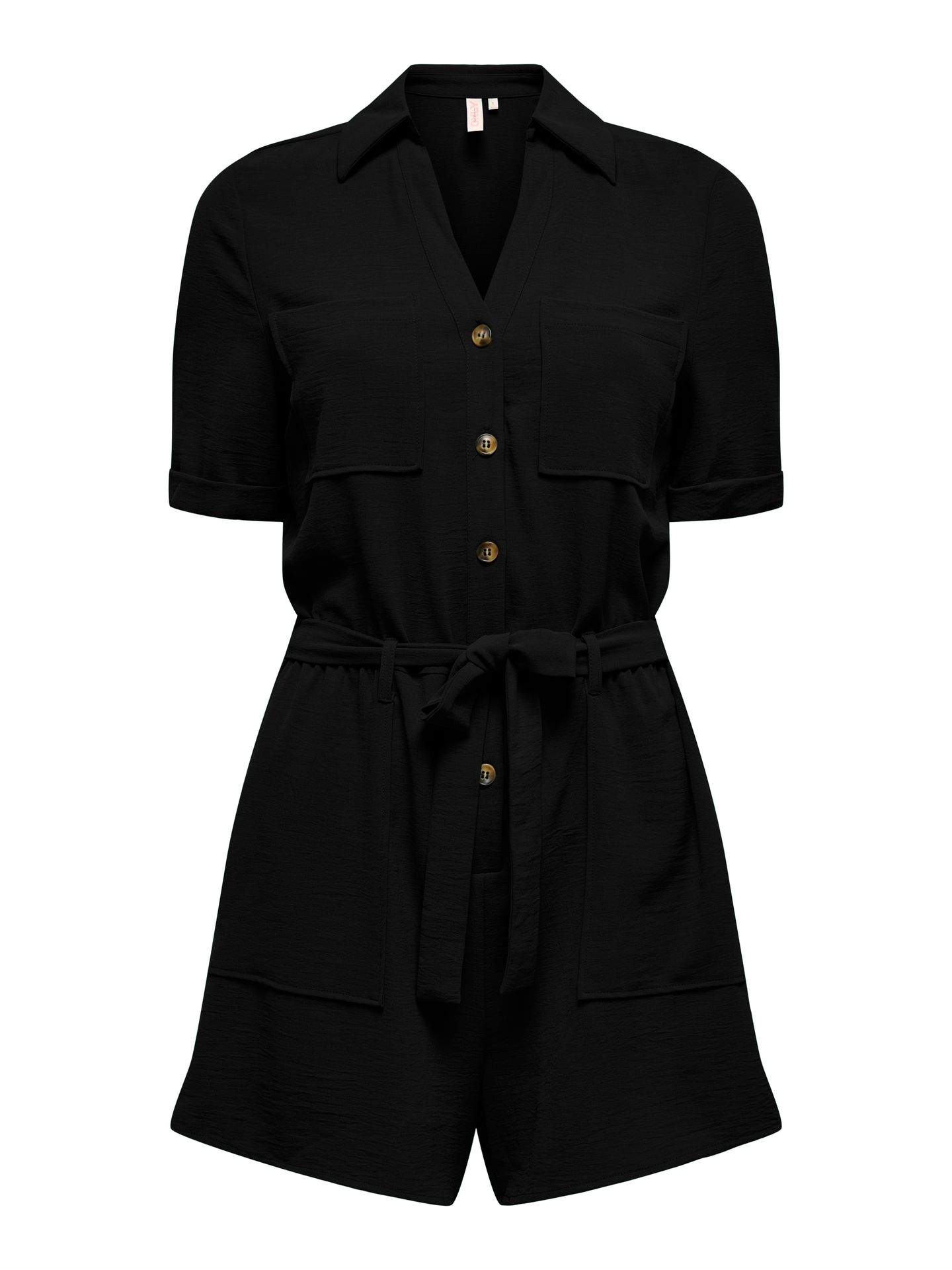 Only ONLMACHA LIFE SS CARGO PLAYSUIT WVN Black 2900156982015