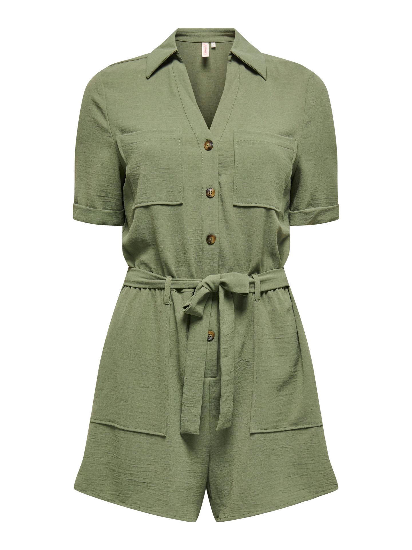 Only ONLMACHA LIFE SS CARGO PLAYSUIT WVN Four Leaf Clover 2900156981018