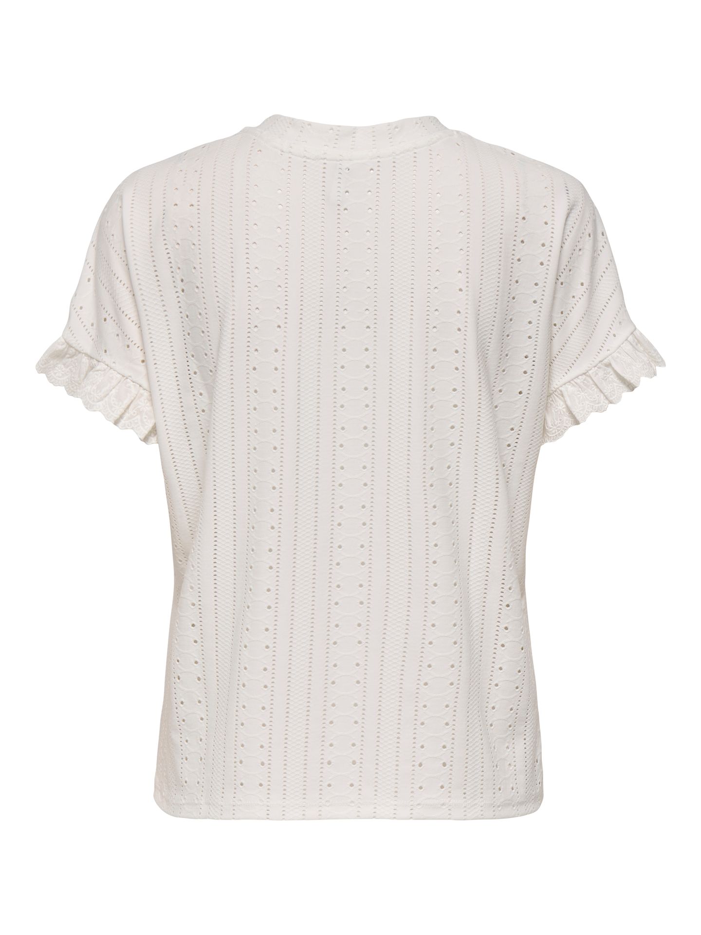 Only ONLSMILLA S/S FRILL MIX TOP CS JRS Cloud Dancer 2900156993042