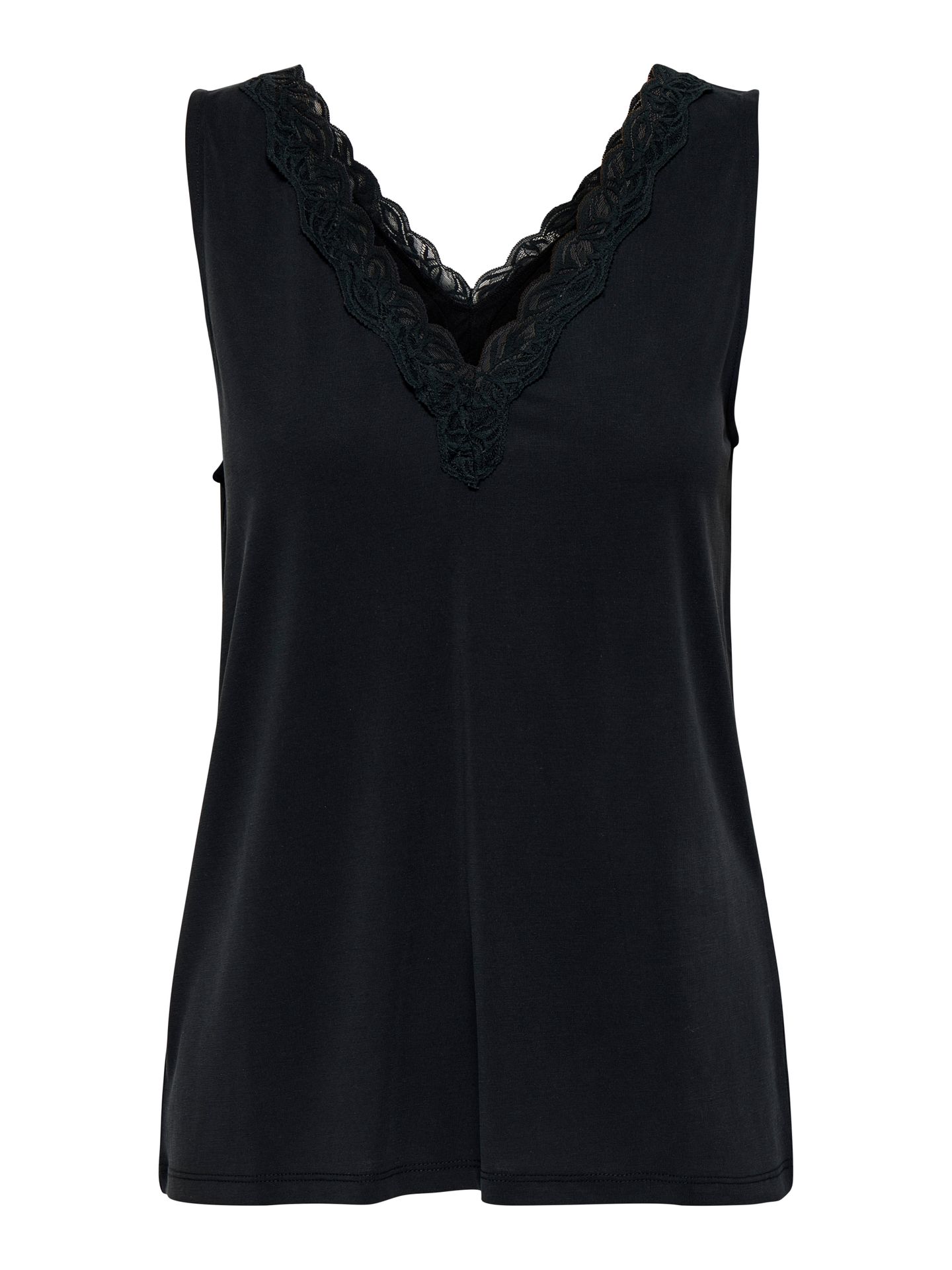 Only ONLFREE LIFE S/L V-NECK LACE MIX TO Black 2900157013022