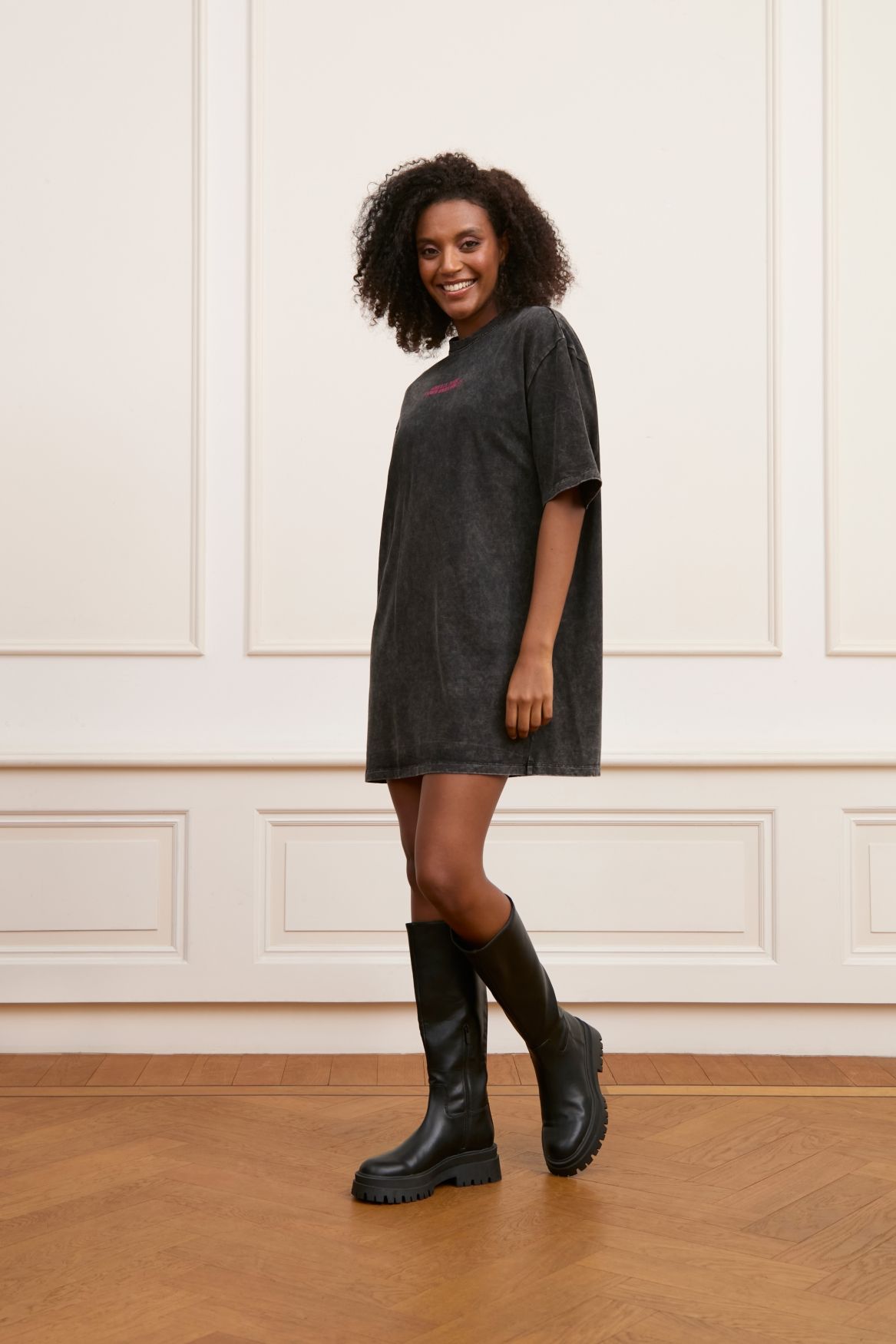 Lofty Manner T-shirt dress Roxy 600 black 2900157102047