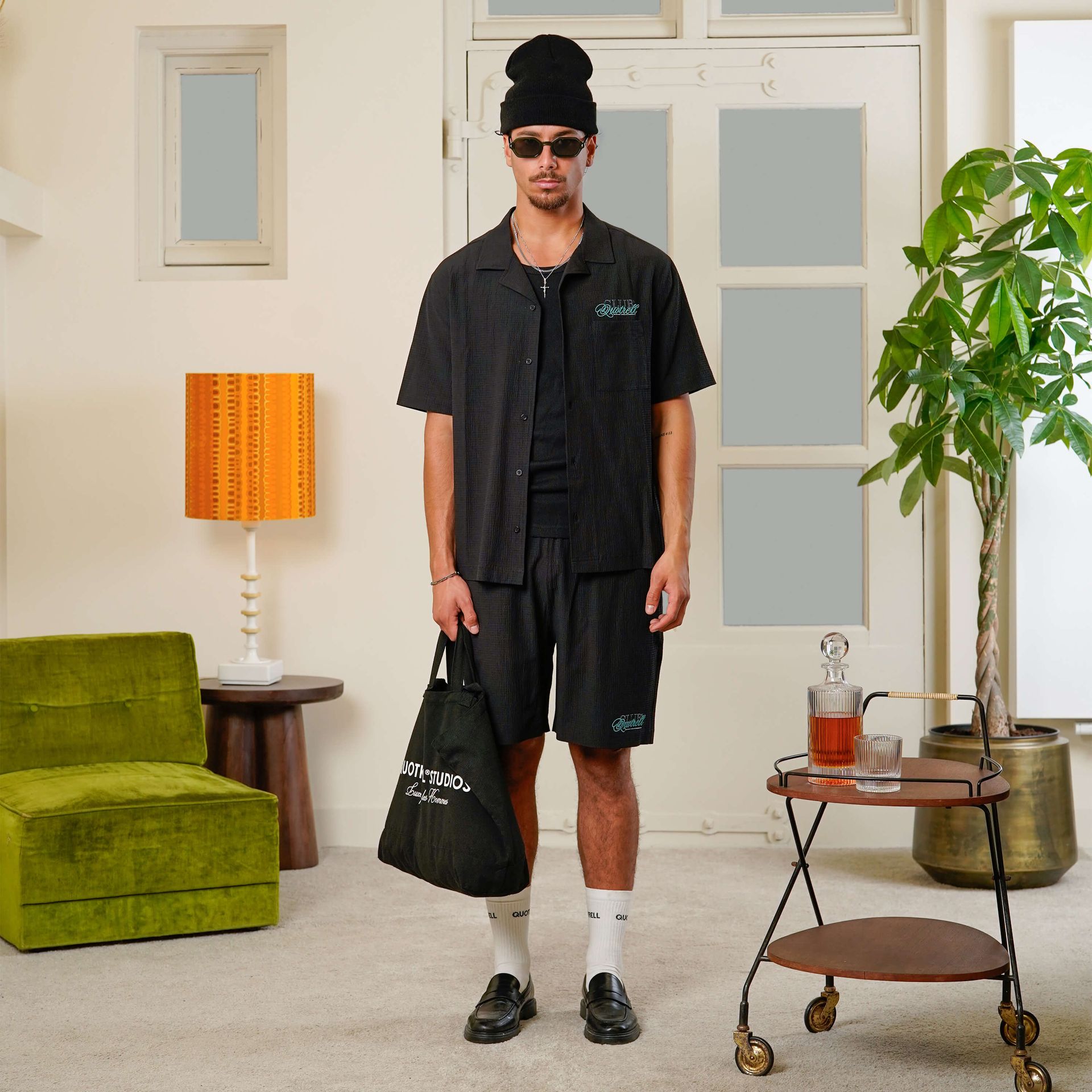 Quotrell Lyndon shirt Black/Light green 2900157148038