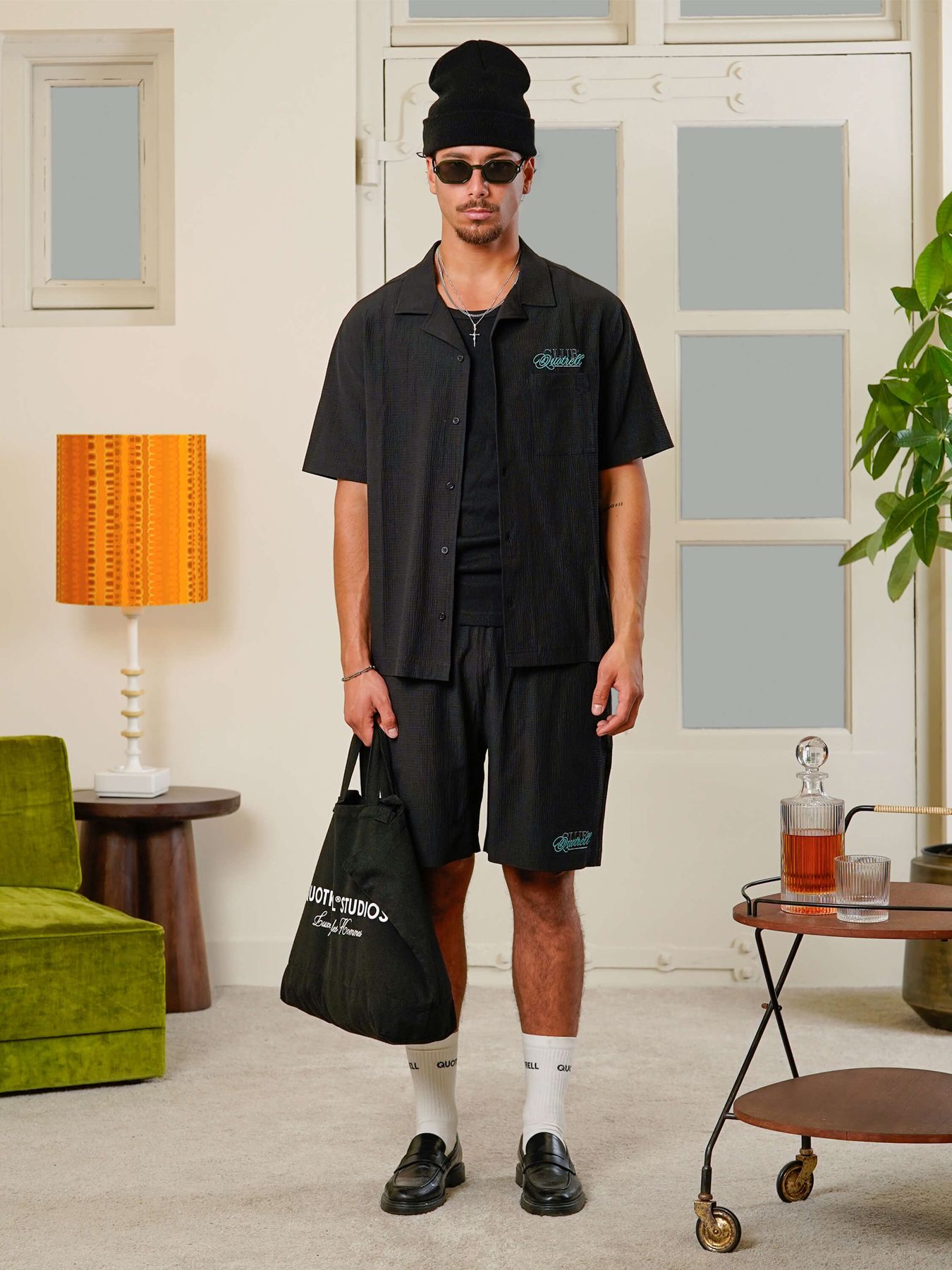 Quotrell Lyndon shorts Black/Light green 2900157149042
