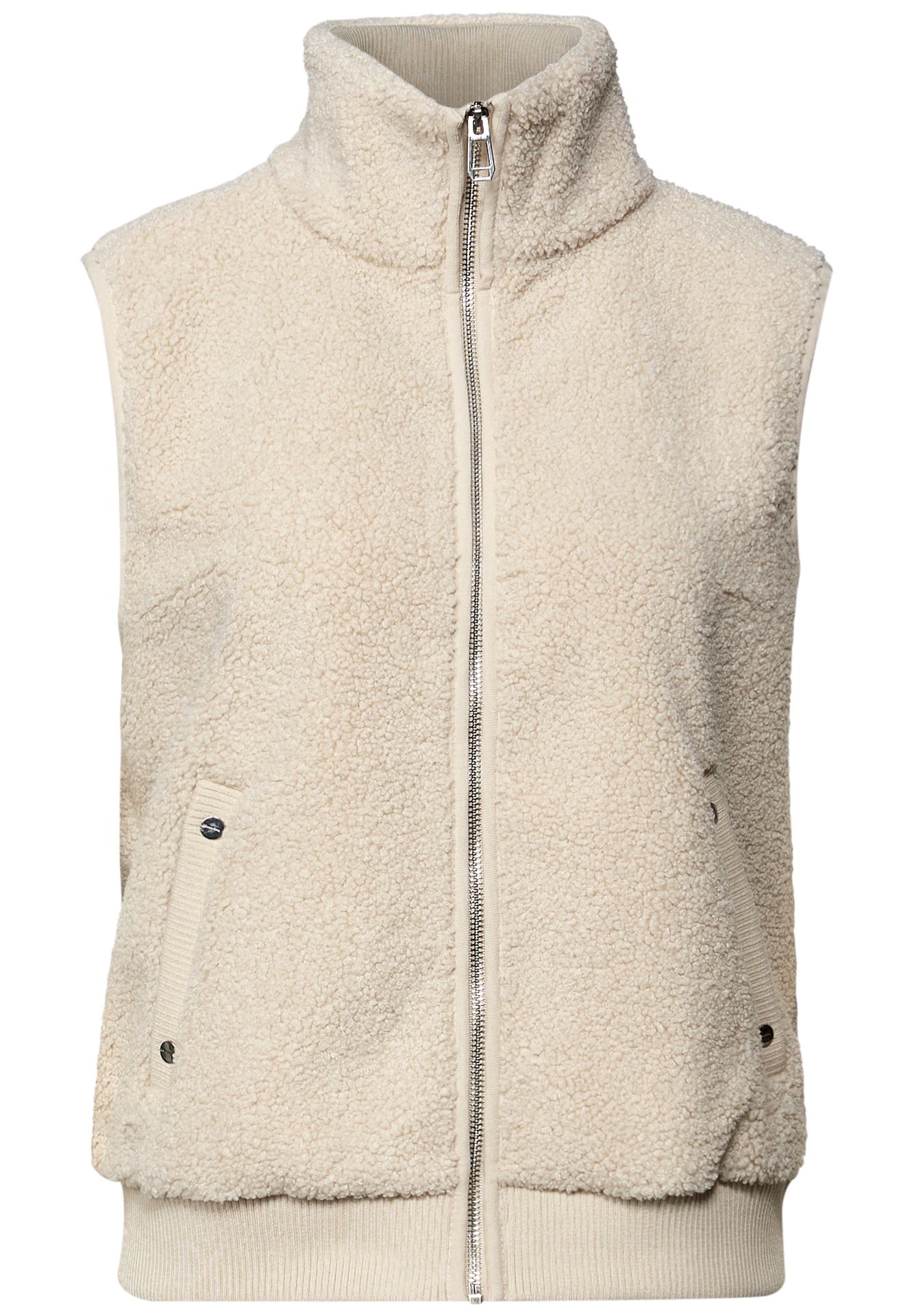 Street-One A220287 Short Teddy Vest w. Knit De soft fawn beige 00113706-EKA19000200000813