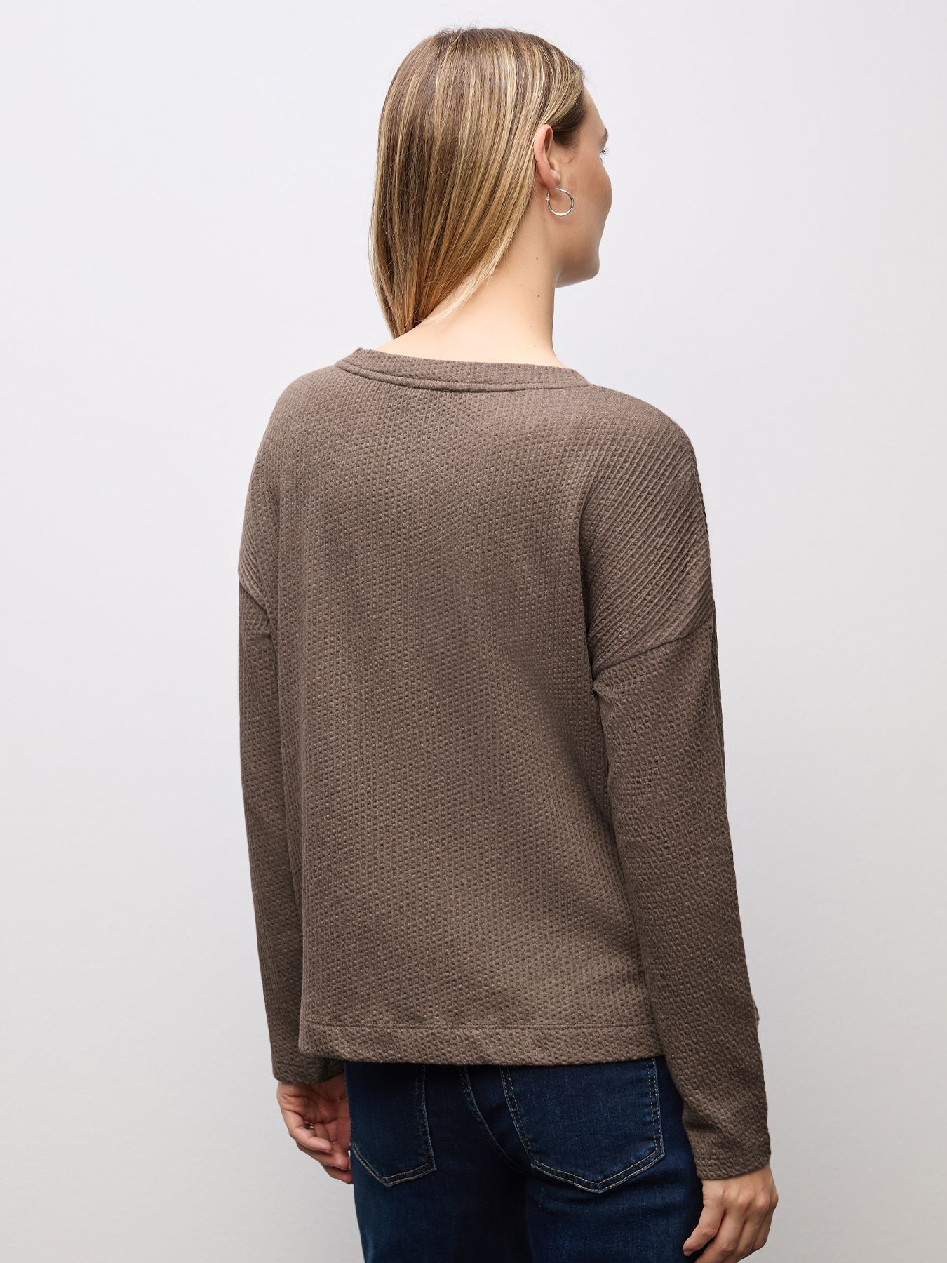 Street-One A324019 structure shirt w.buttons a silk brown mel. 2900157335025