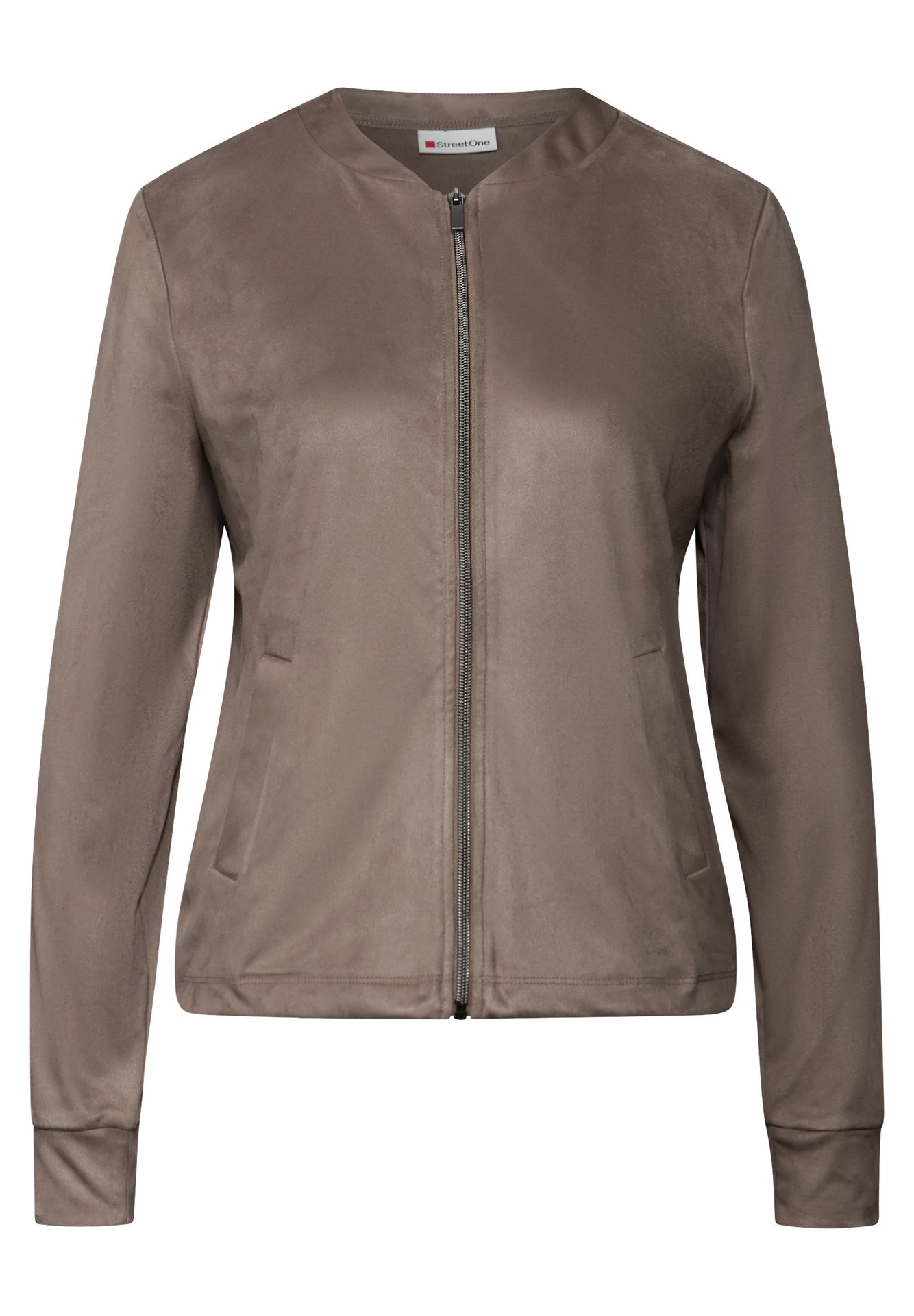 Street-One A324029 velour jacket w.pockets silk brown 2900157340029