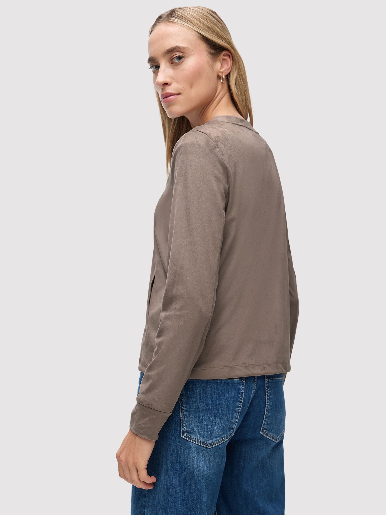 Street-One A324029 velour jacket w.pockets silk brown 2900157340067