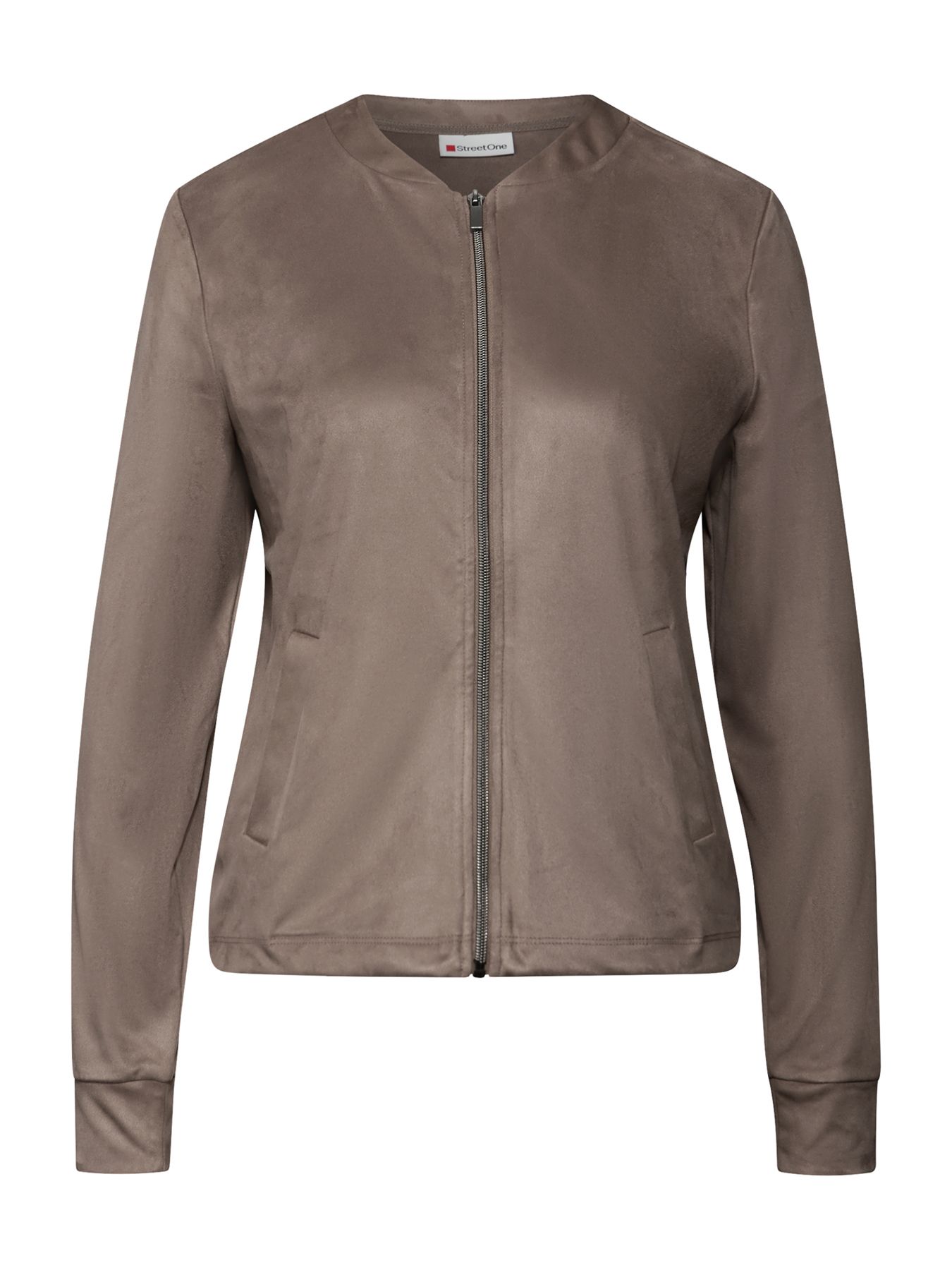 Street-One A324029 velour jacket w.pockets silk brown 2900157340067