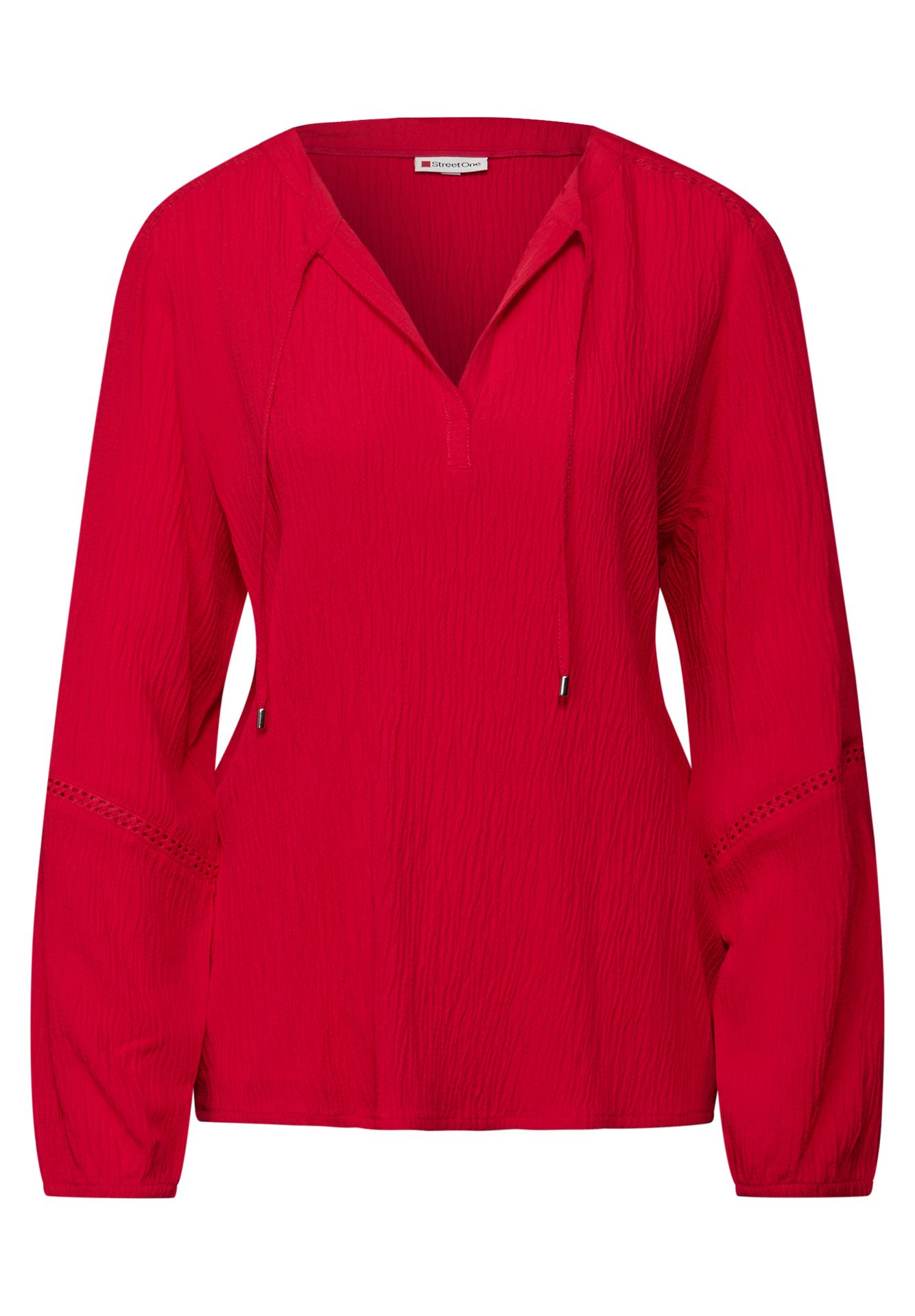 Street-One A346054 Structured Tunic blouse w t racing red 00113734-EKA19000200000759