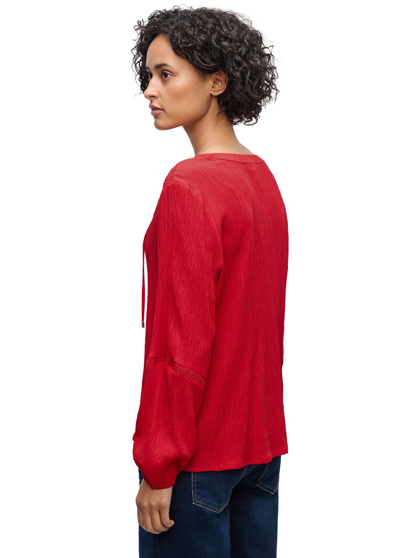 Street-One A346054 Structured Tunic blouse w t racing red 2900157352046