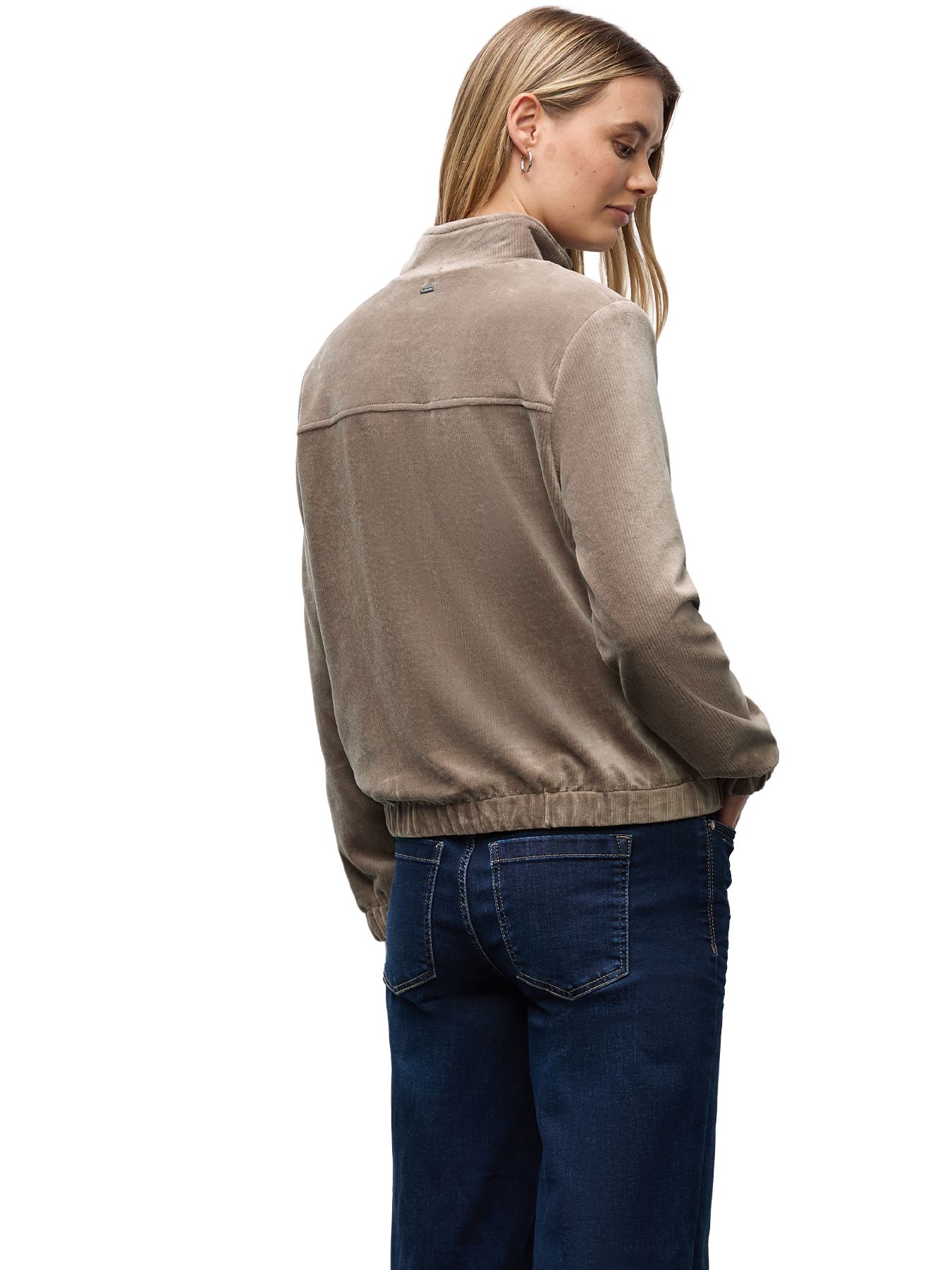 Street-One A212800 P_LTD QR Zip Jacket Corduro silk brown 2900157398020