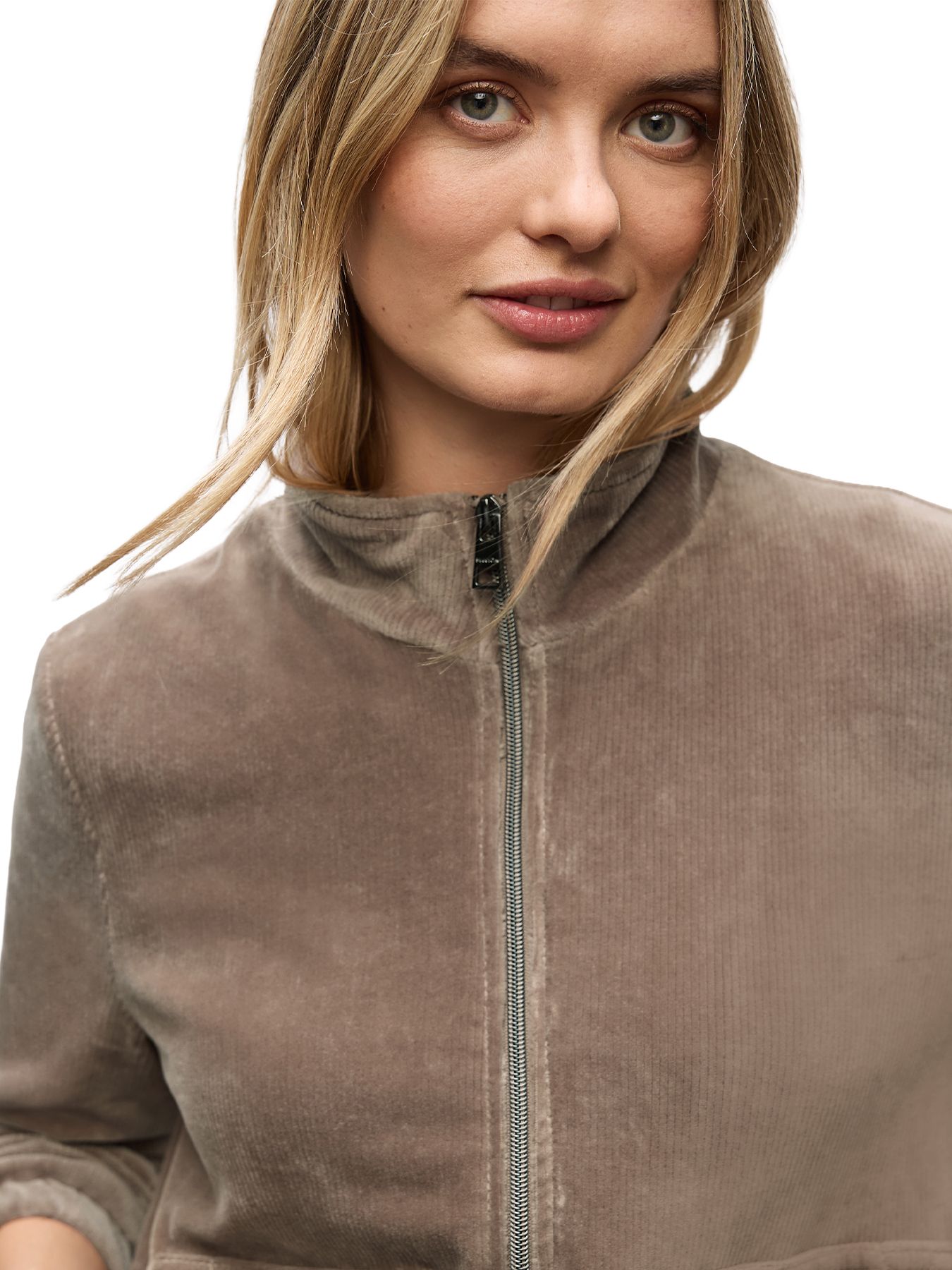 Street-One A212800 P_LTD QR Zip Jacket Corduro silk brown 2900157398020