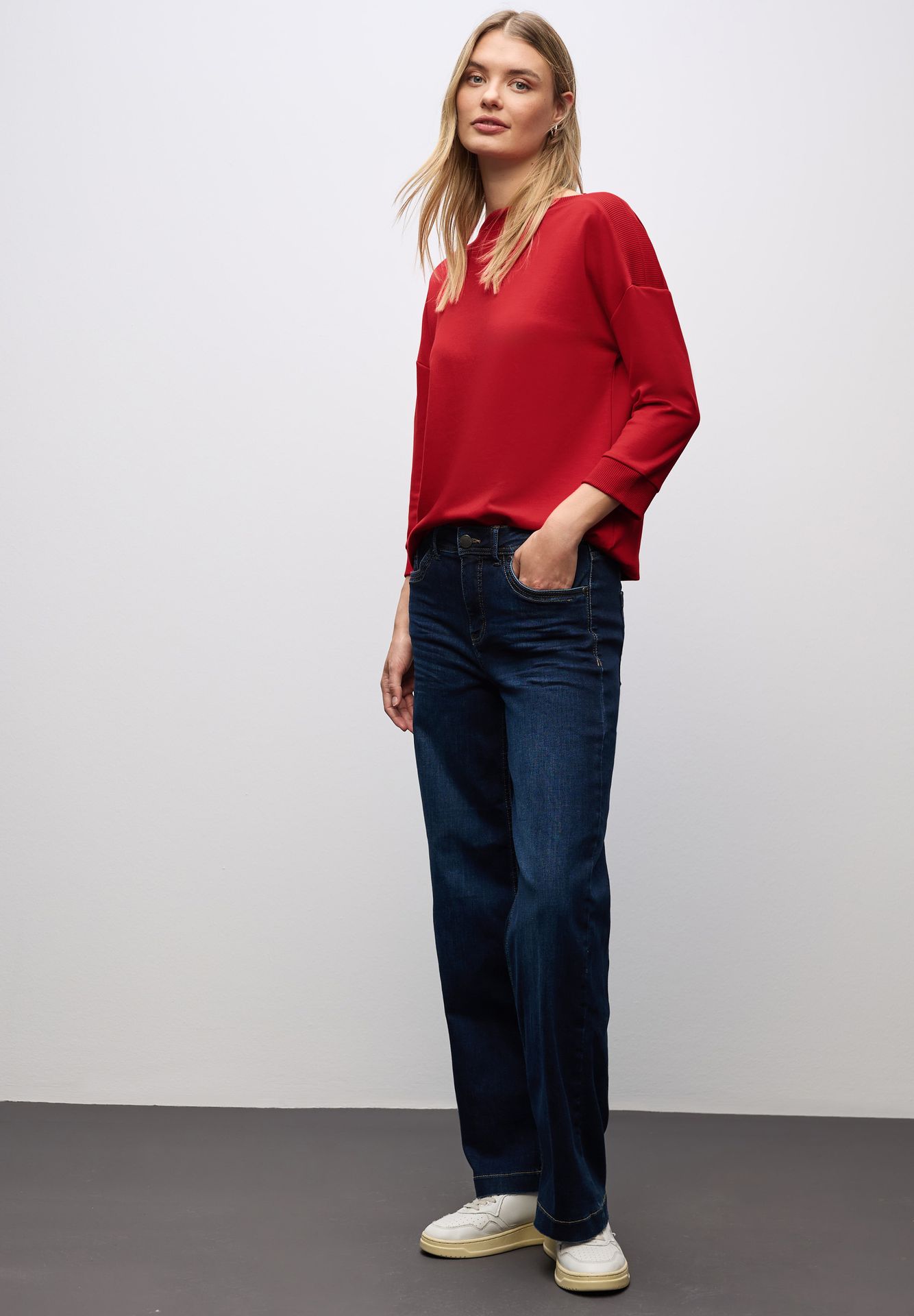 Street-One A324000 LTD QR u-boat shirt w.rib c racing red 2900157436036