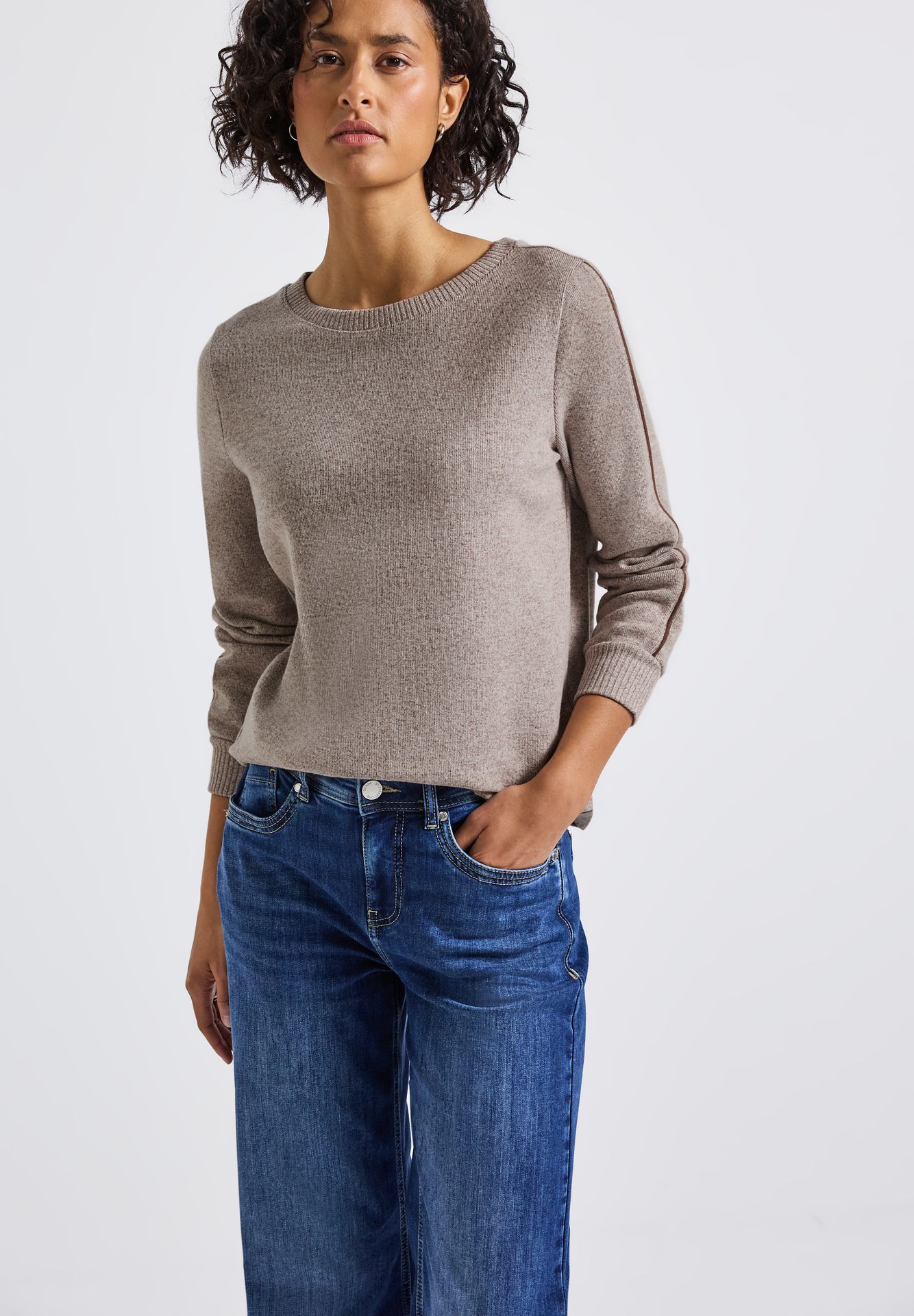 Street-One A324013 LTD QR cosy shirt w.kick de silk brown mel. 2900157444048