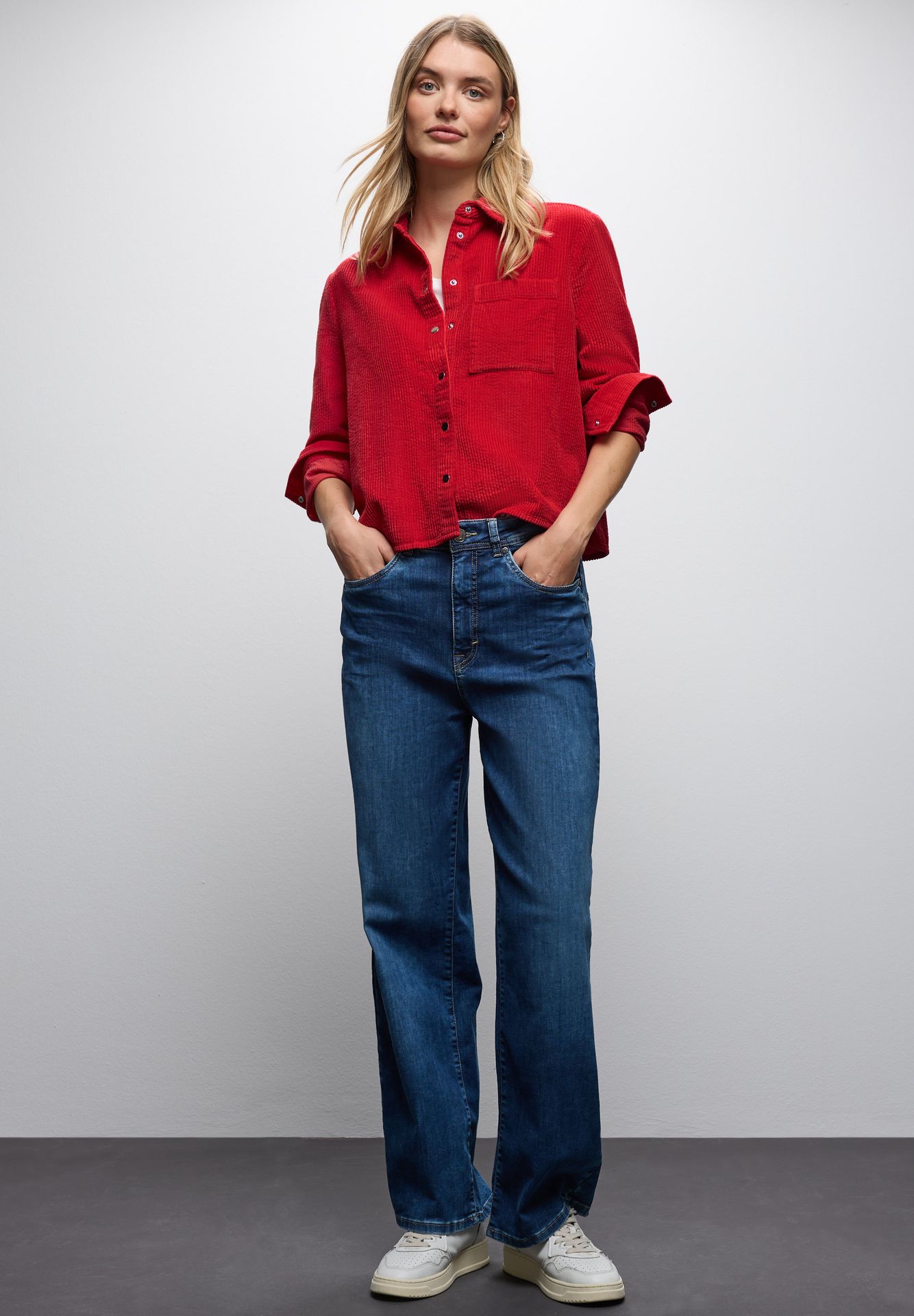 Street-One A346059 LTD QR Courduroy shirtcolla racing red 2900157450056