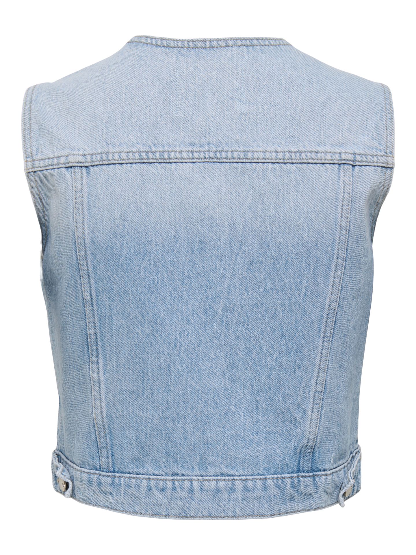 Only ONLFELIZ DNM WAISTCOAT ROUND COLLAR Light Blue Denim 2900157460048