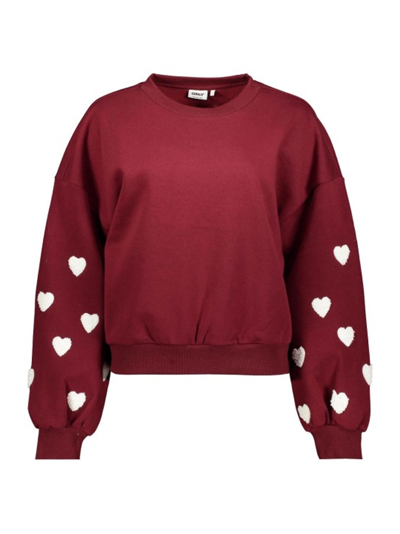 Only ONLMACY L/S O-NECK BOX CC SWT Cabernet/BLACK BUTTONS 00113820-EKA26011400002973