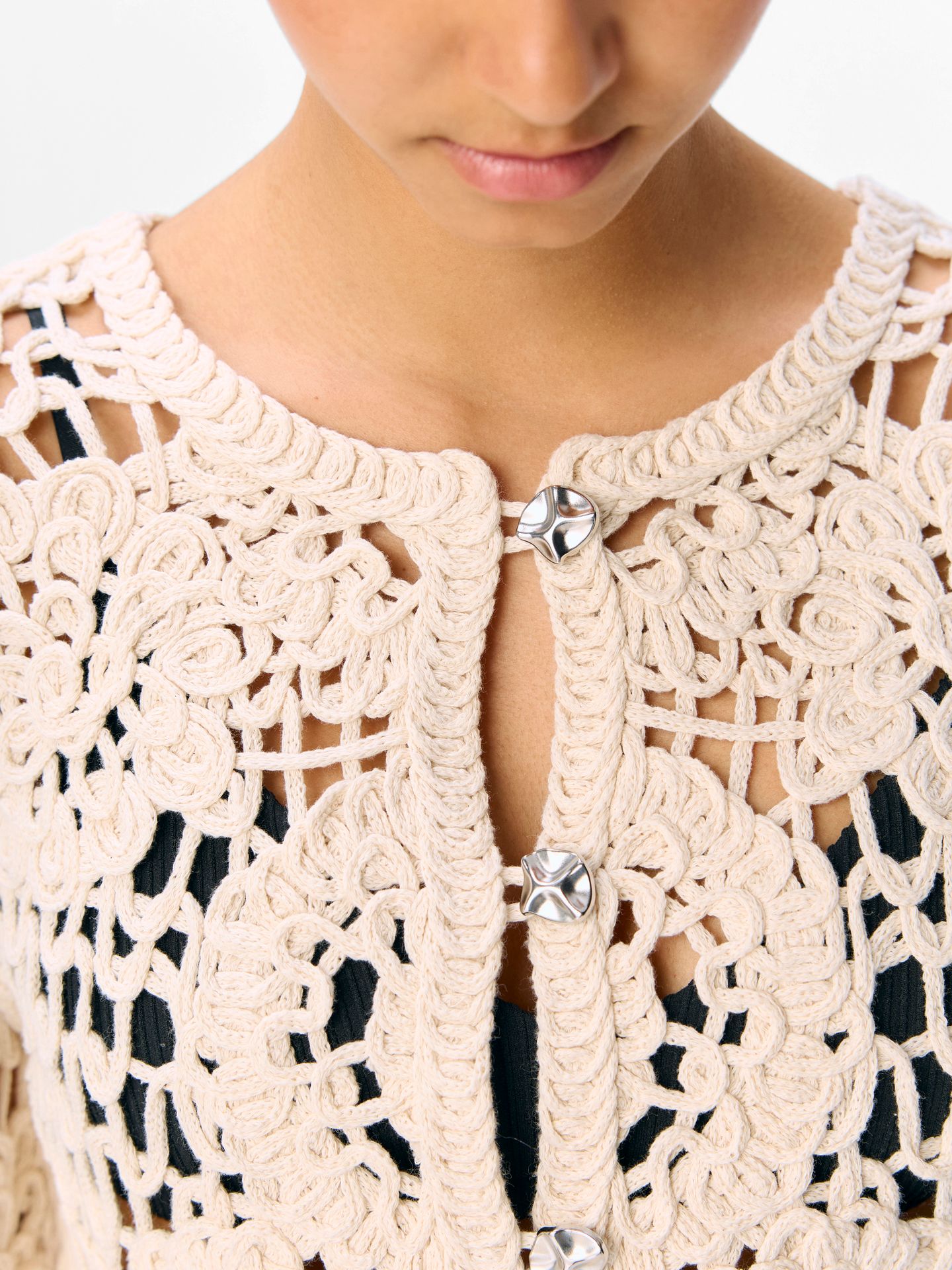 Object OBJLIZZA KNIT REG L/S CARDIGAN CC3 White Sand 2900157514024