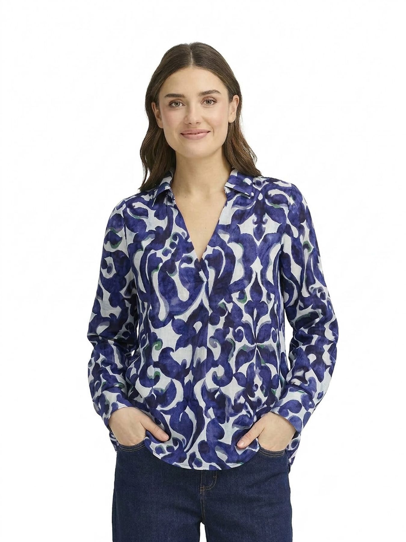 Fransa FRARIANA BL 15 BOHO BLOOM NAVY/GREEN 00113832-EKA26006200000322