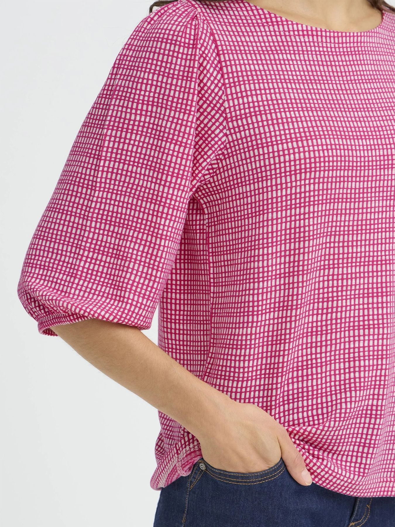 Fransa FRNIALA TEE 1 VERY BERRY CHECK 2900157533049