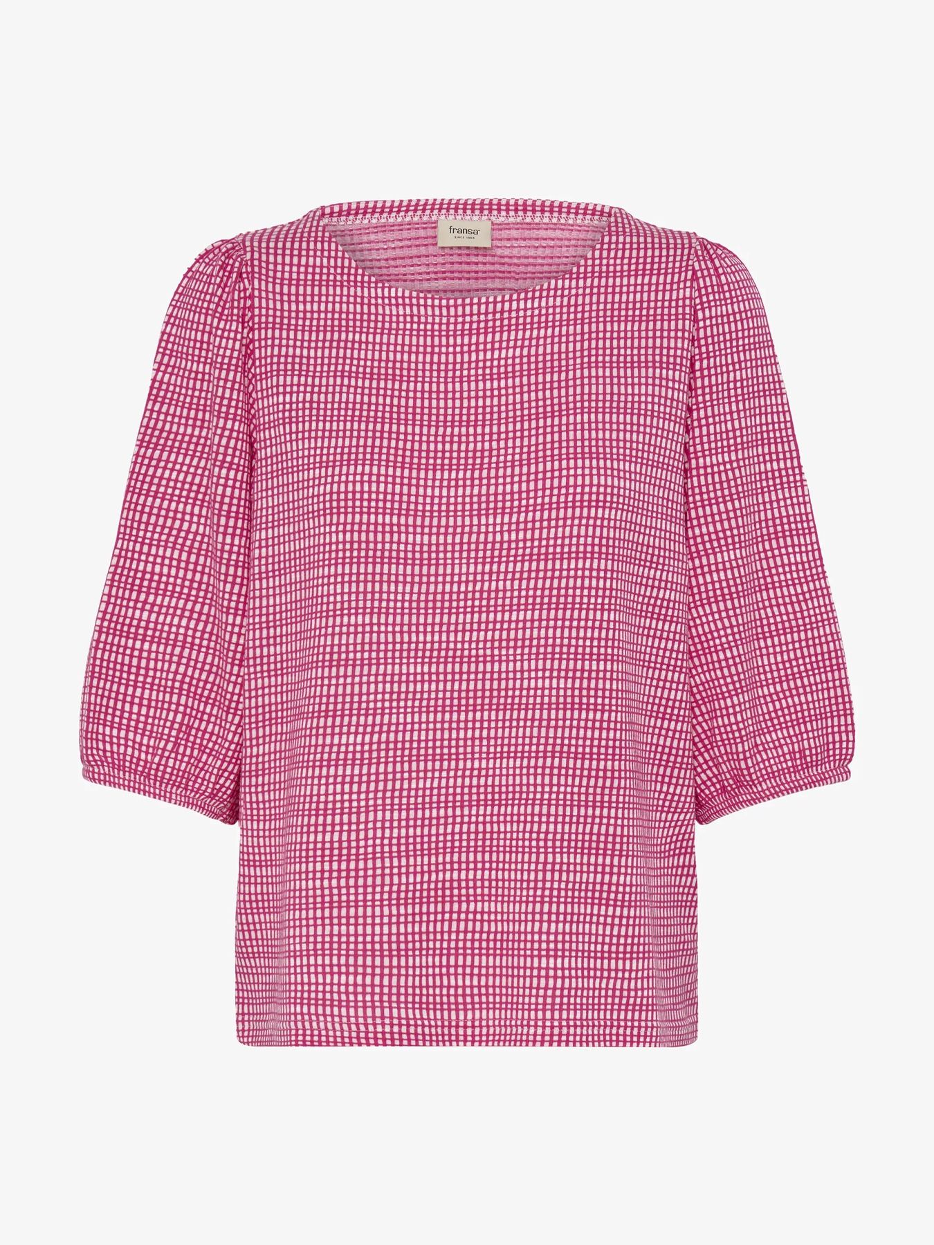 Fransa FRNIALA TEE 1 VERY BERRY CHECK 2900157533049