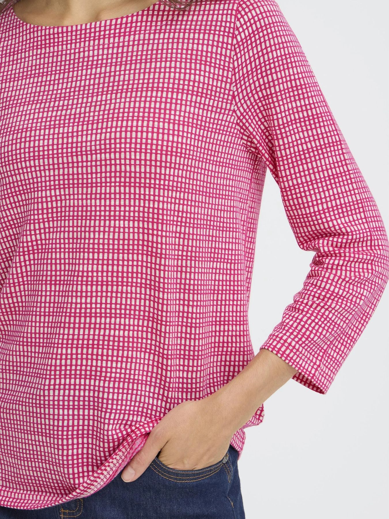 Fransa FRNIALA TEE 2 VERY BERRY CHECK 2900157535029