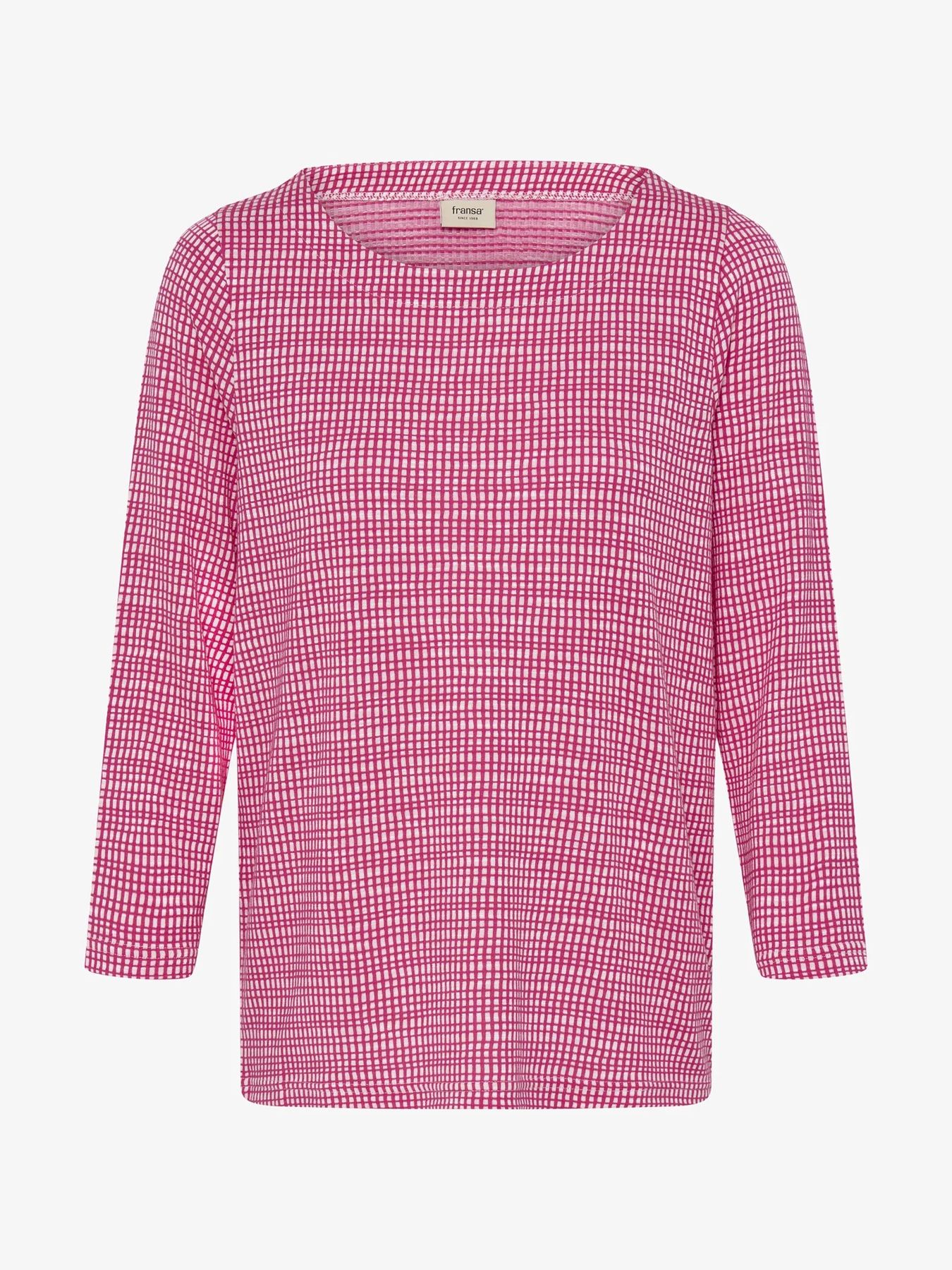 Fransa FRNIALA TEE 2 VERY BERRY CHECK 2900157535029