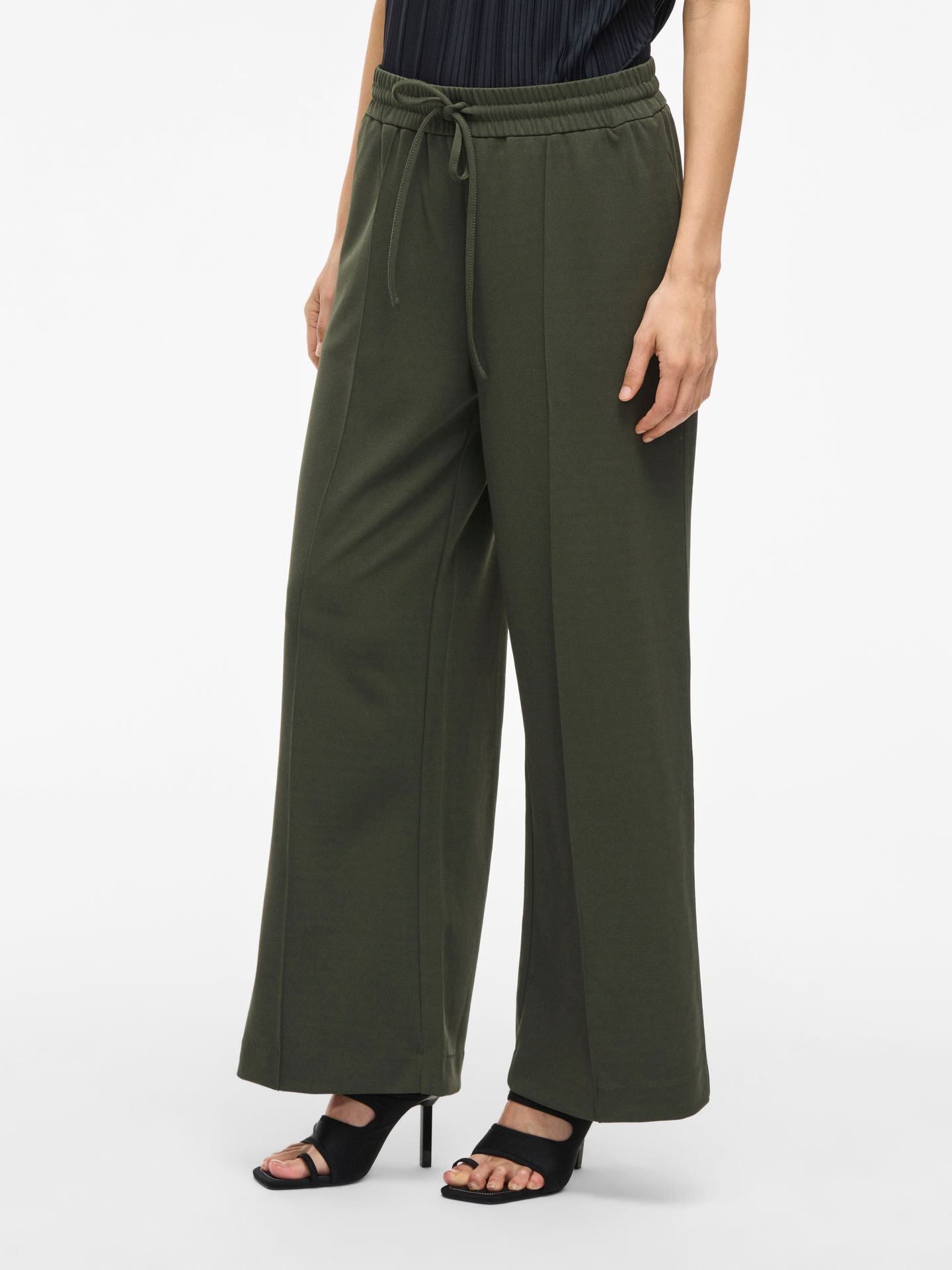 vila VICLUA HW WIDE PANTS-NOOS Deep Depths 2900157561042