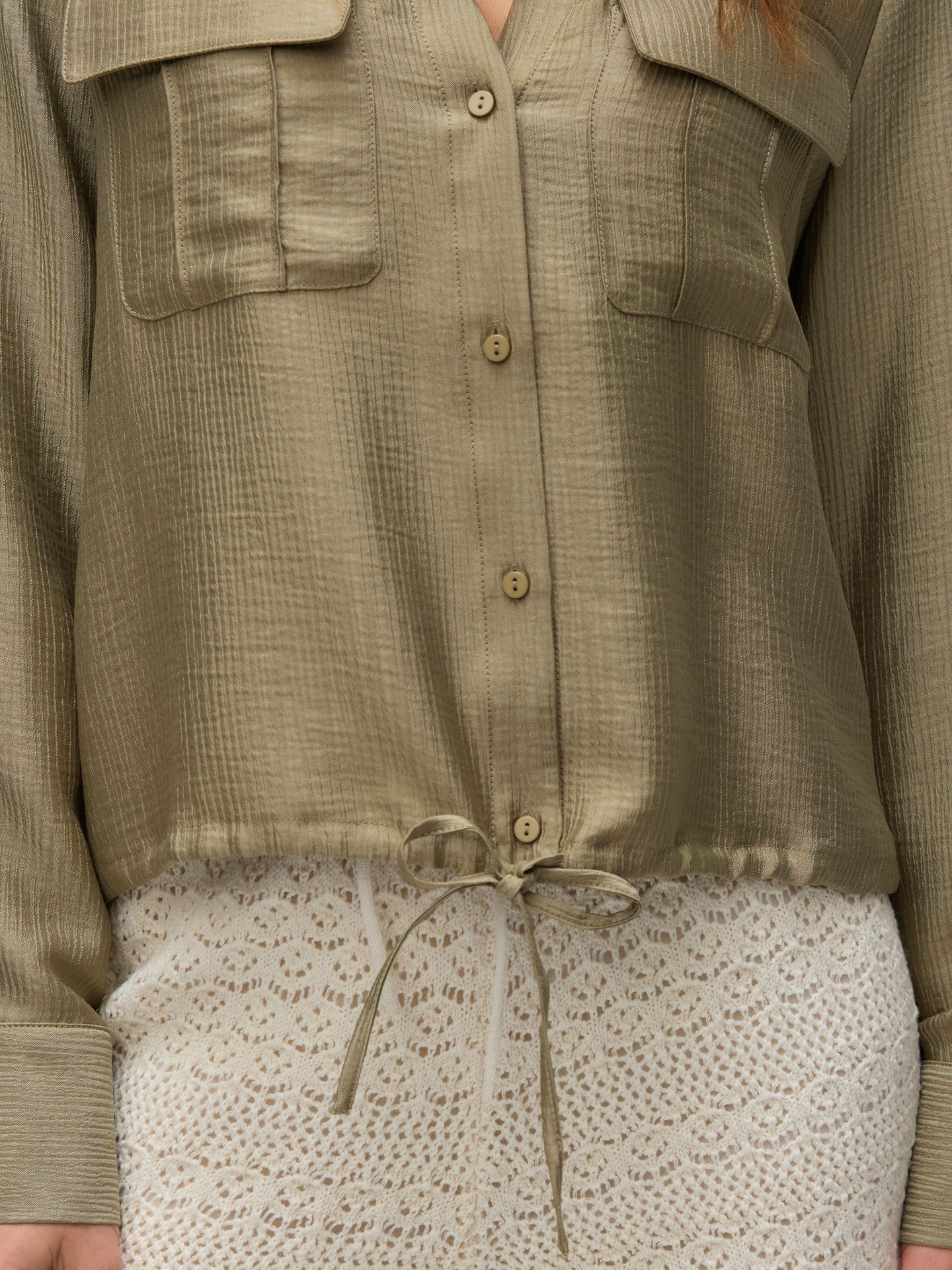 Vero Moda VMTOMA LS TIE SHIRT WVN Mermaid 2900157564043